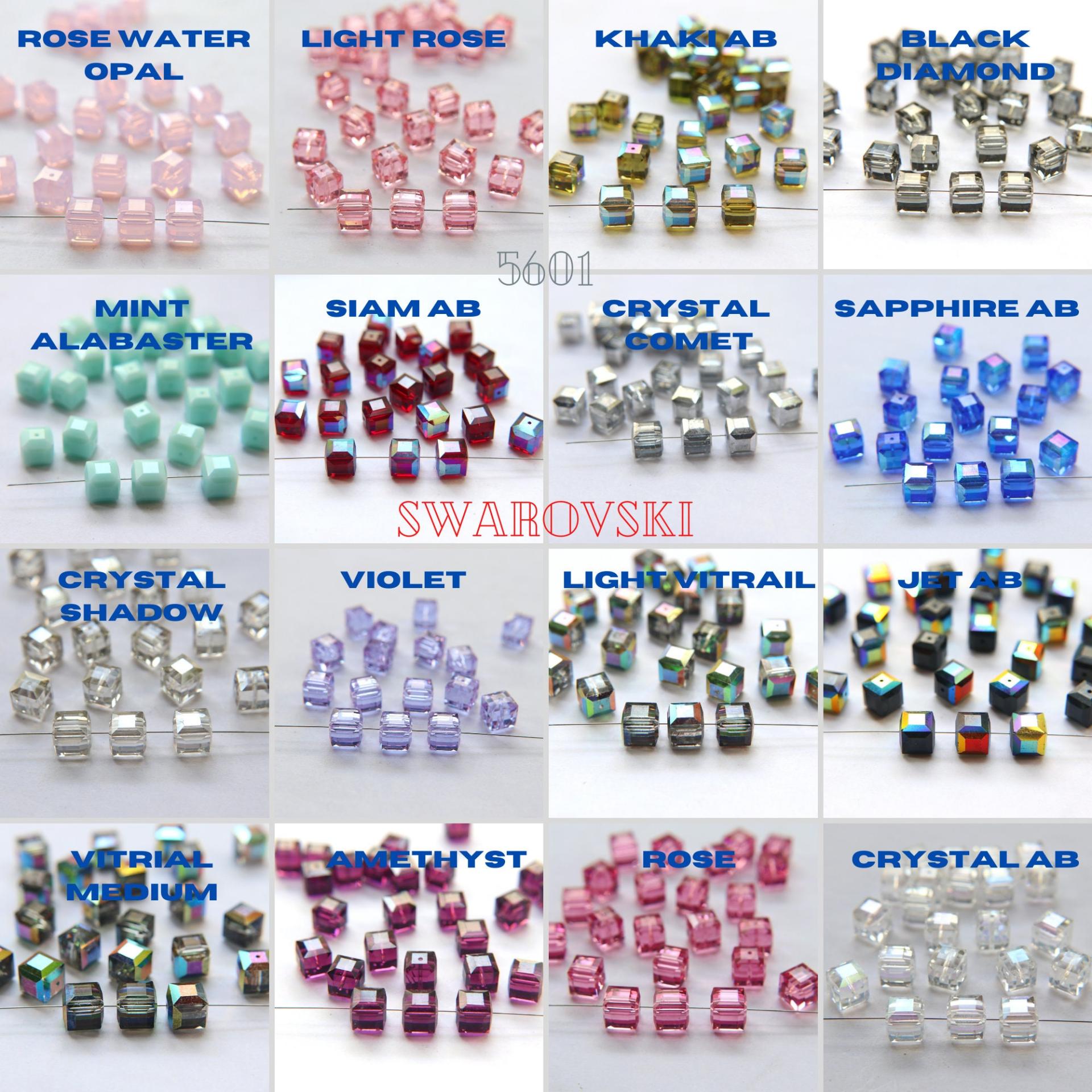 Swarovski 5601 Cube Bead 8mm (34 Colours) 2/6/12/36 Pieces wedding decorations, jewelry supplies, craft supply