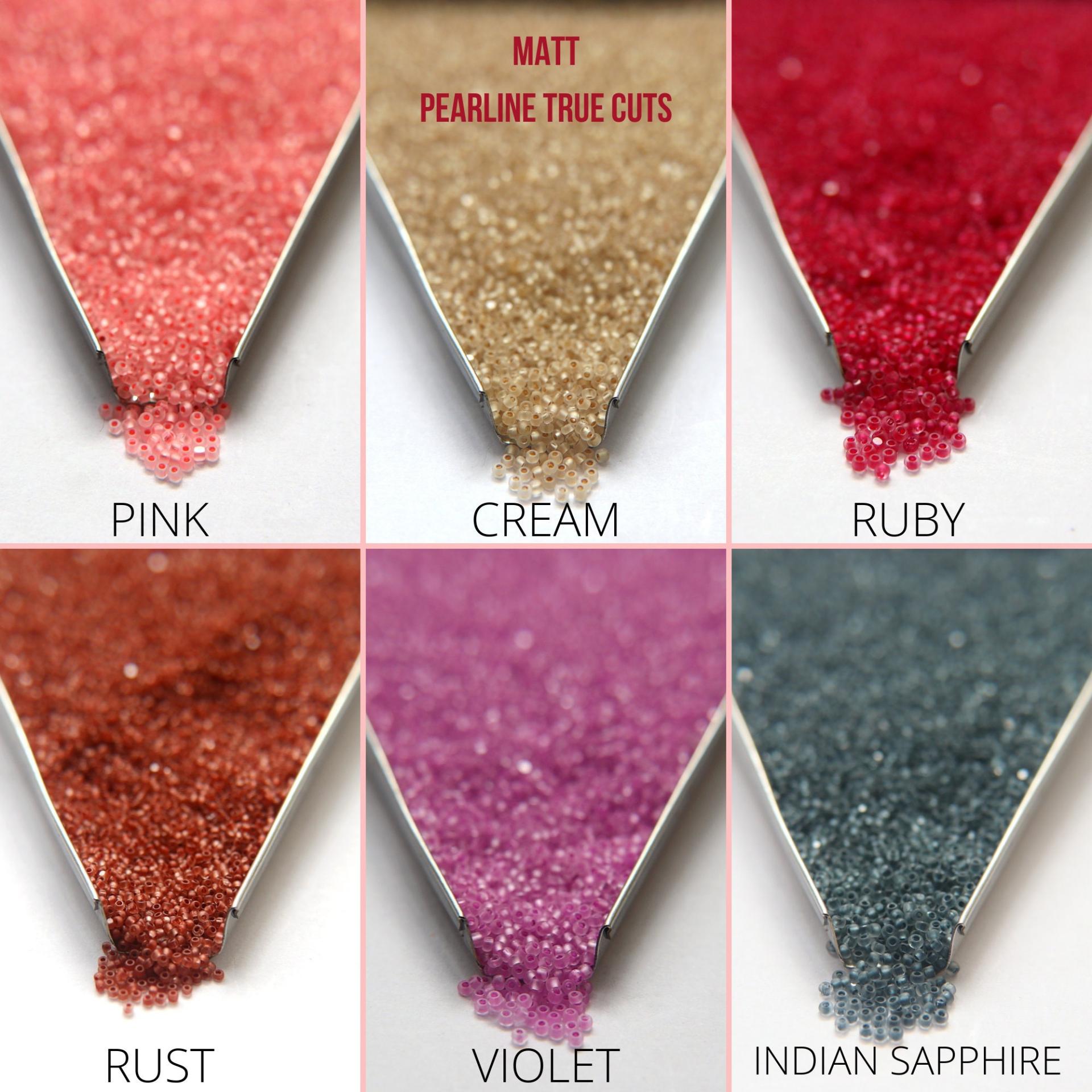 13/0 Charlotte true Cut Beads  MATT Pearl Linings (13 Colors) 5/10/20/50/250/500 Grams Premium Seed Beads, Rare Beads, Native Supply