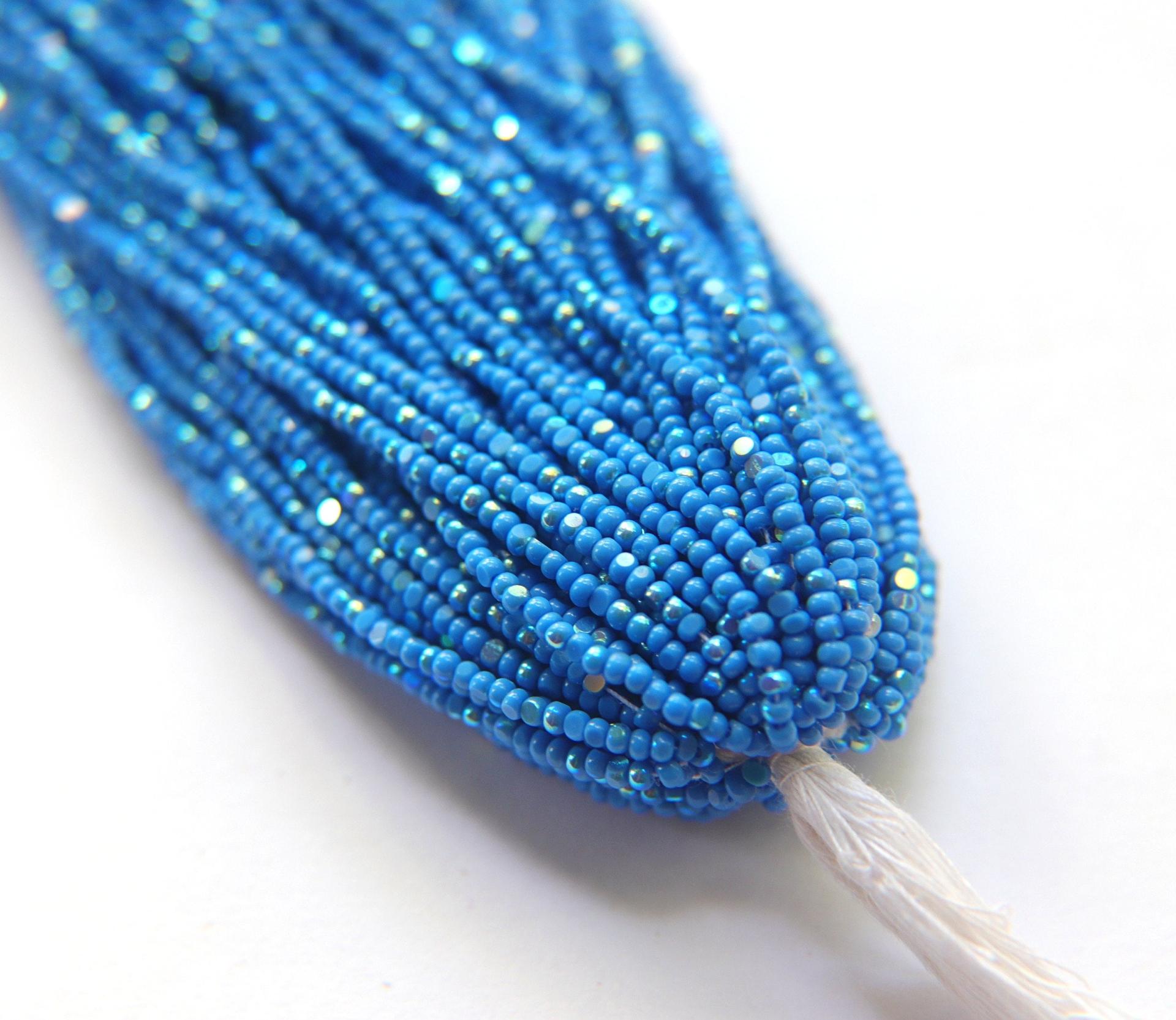 11/0 Hanks Charlotte Cut Beads Patina Opaque Deep Turquoise Blue Aurore Boreale 1/5/25/50/100 Hanks PREMIUM SEED BEADS, Native Supplie
