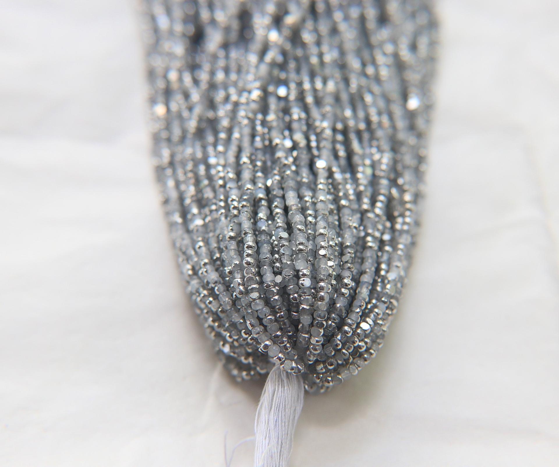 11/0 Hanks Charlotte Cut Beads  Patina Premium White Opal Silver 1/5/25/50/100 Hanks PREMIUM SEED BEADS, Native Supplies
