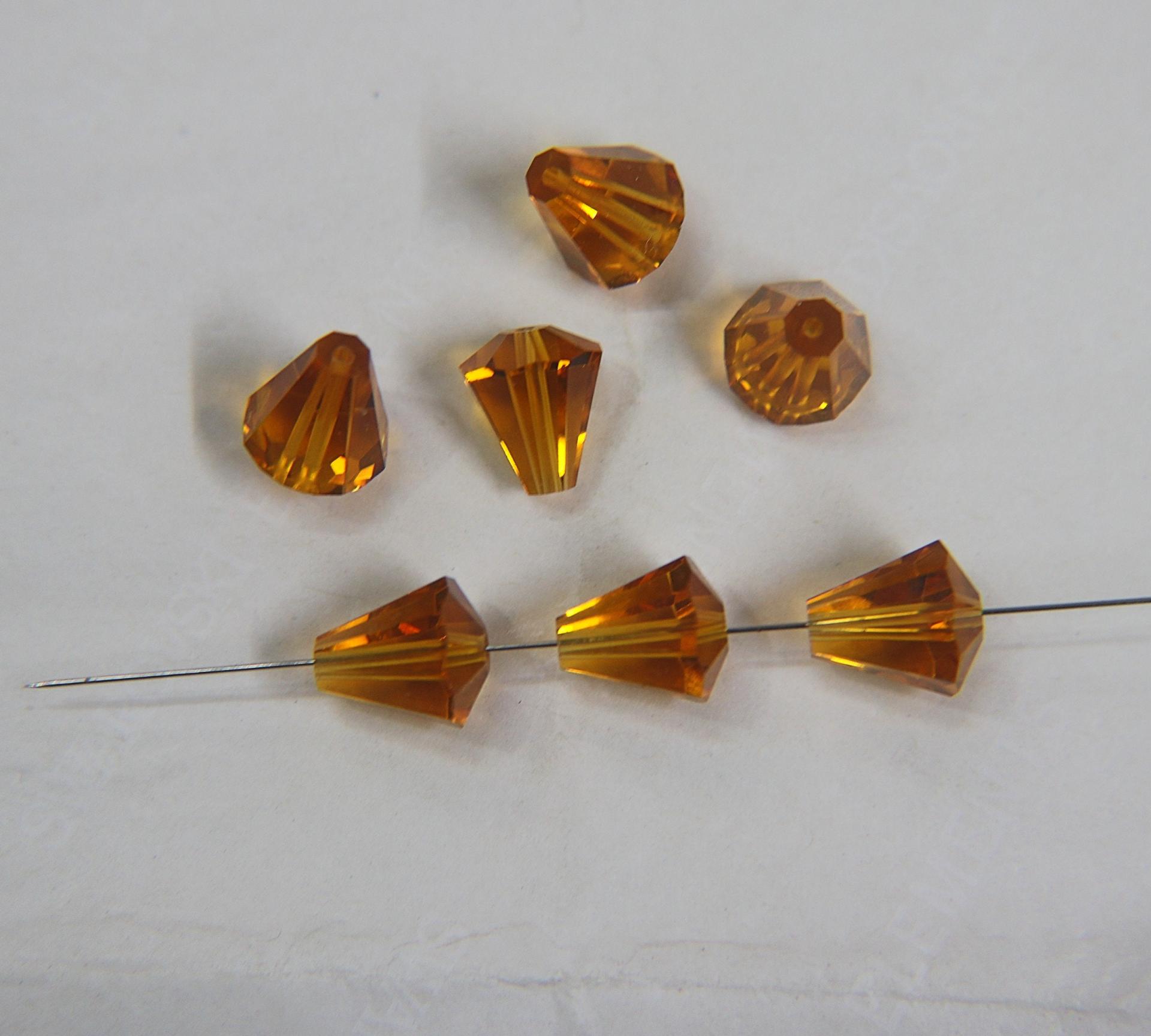 5400 Vintage 11X10 mm Swarovski crystal bead cone shape (4 Colours) Swarovski Elements  6/12/36 Pieces, jewelry making