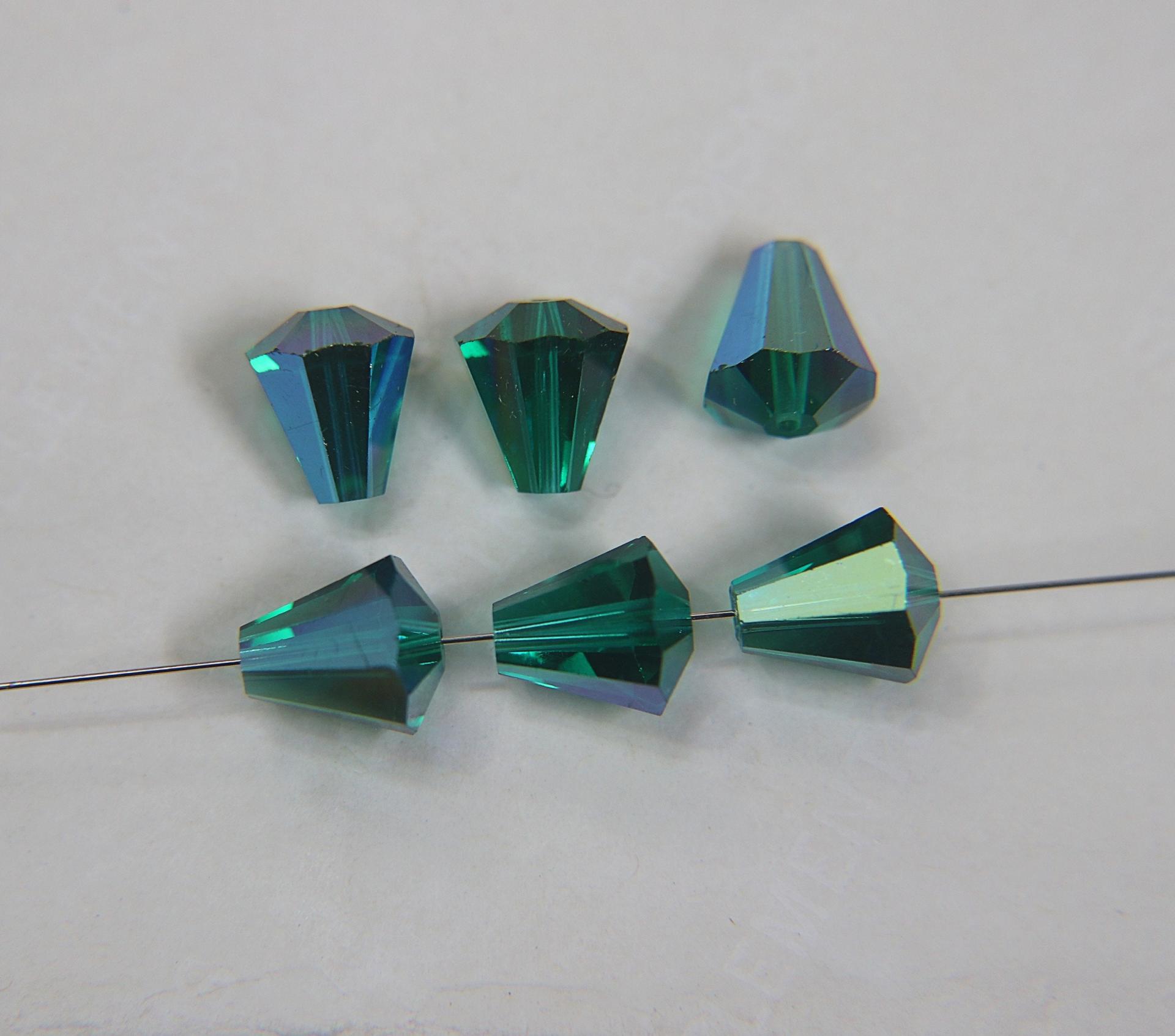 5400 Vintage 11X10 mm Swarovski crystal bead cone shape (4 Colours) Swarovski Elements  6/12/36 Pieces, jewelry making