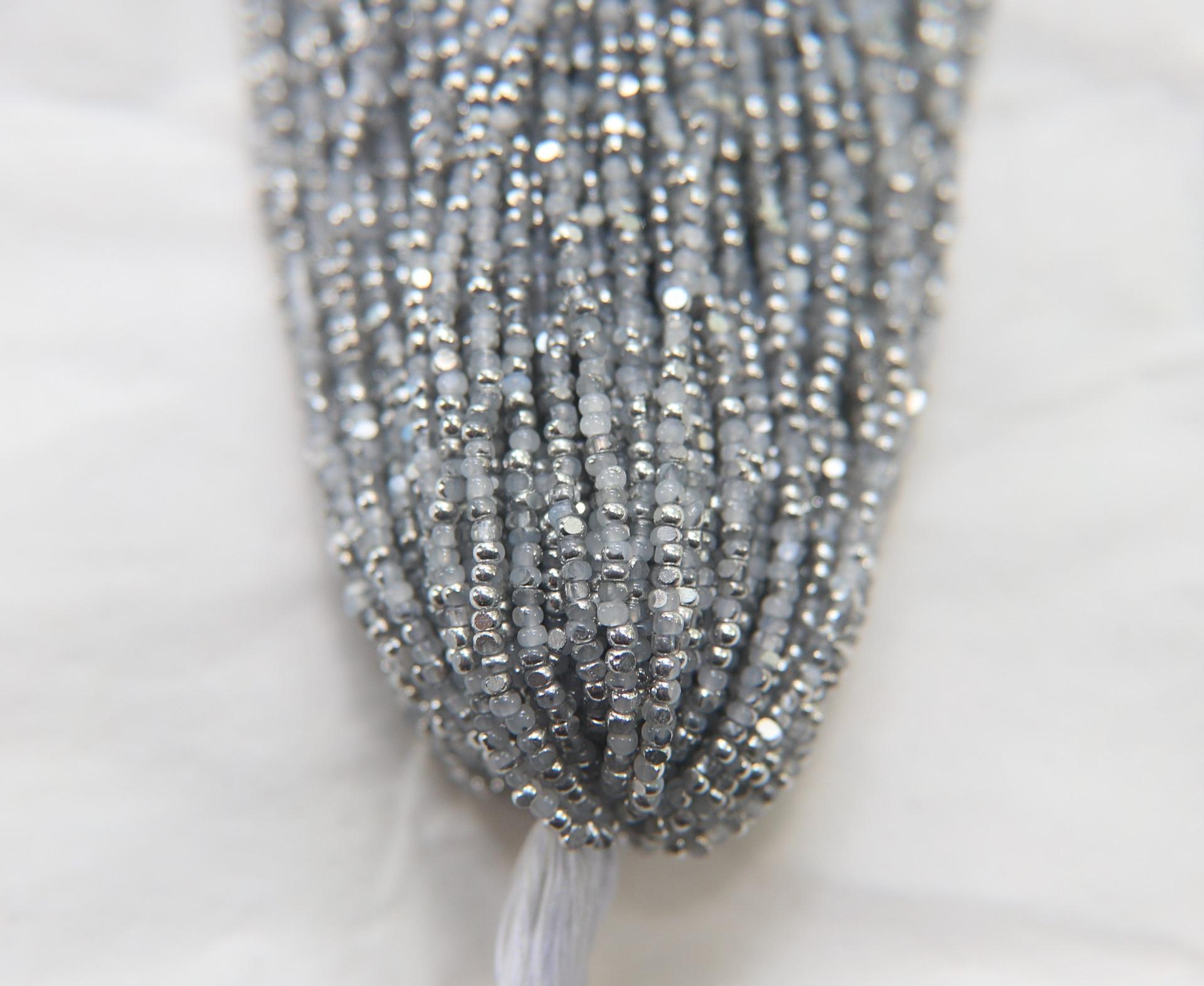 11/0 Hanks Charlotte Cut Beads  Patina Premium White Opal Silver 1/5/25/50/100 Hanks PREMIUM SEED BEADS, Native Supplies