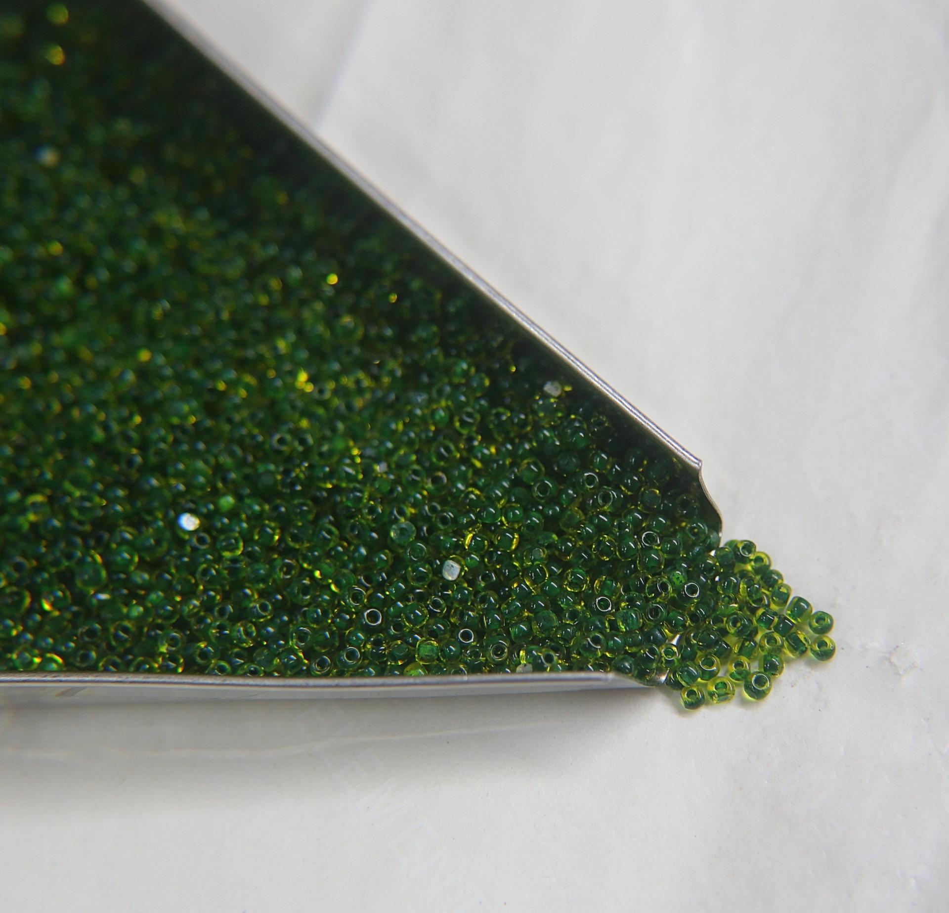 11/0 True cuts Charlotte Beads Yellow Green Lined 10/20/50/250/500 Grams PREMIUM SEED BEADS, Native Supply