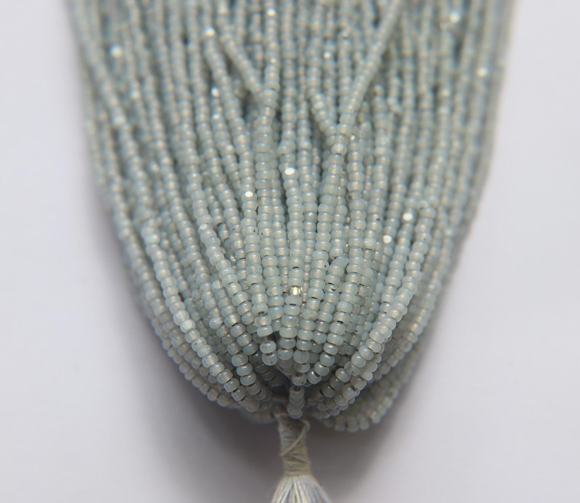 11/0 Hanks Charlotte Cut Beads White Opal Silverlined 1/5/25/50/100 Hanks PREMIUM SEED BEADS, Native Supplies