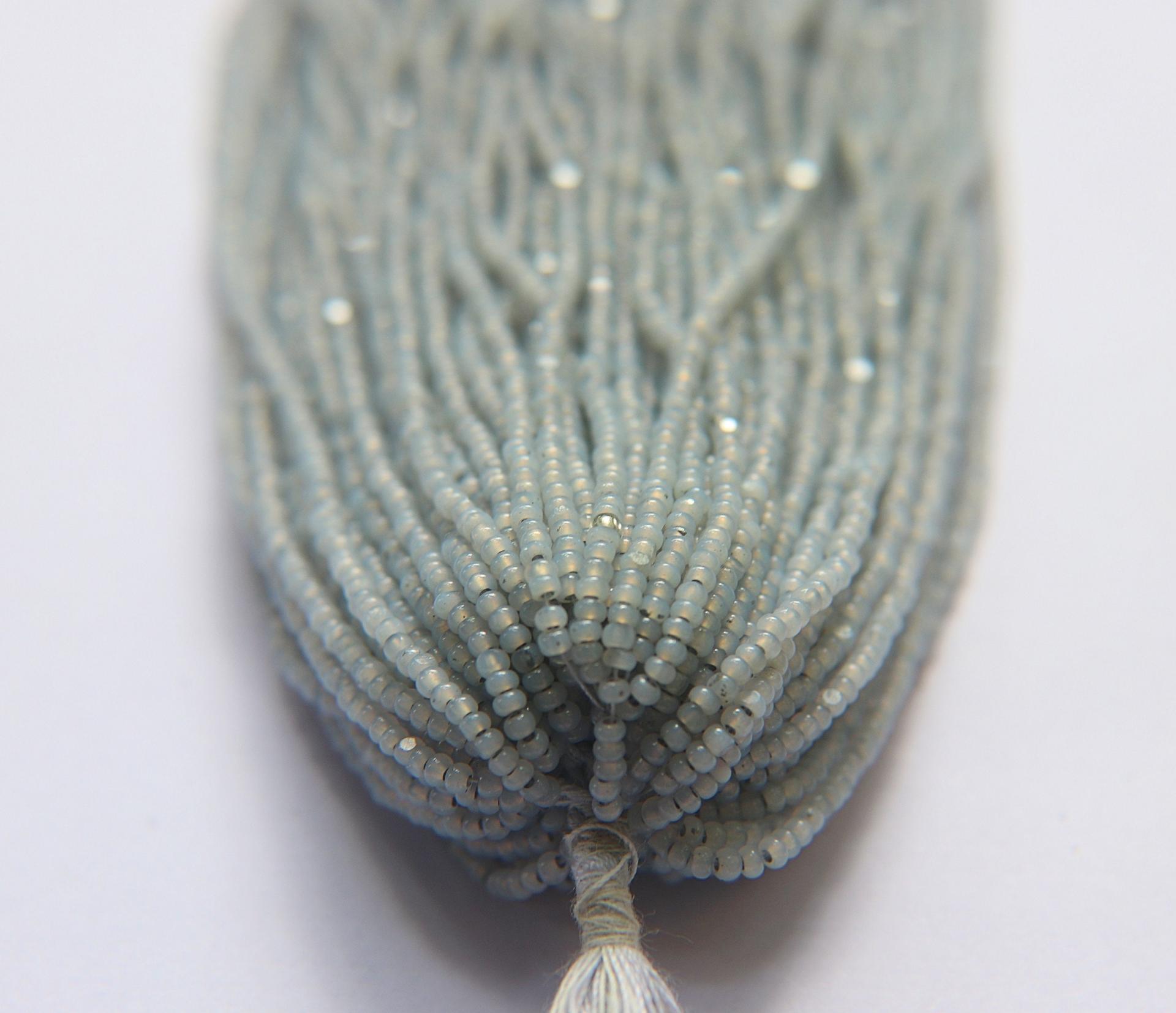 11/0 Hanks Charlotte Cut Beads White Opal Silverlined 1/5/25/50/100 Hanks PREMIUM SEED BEADS, Native Supplies