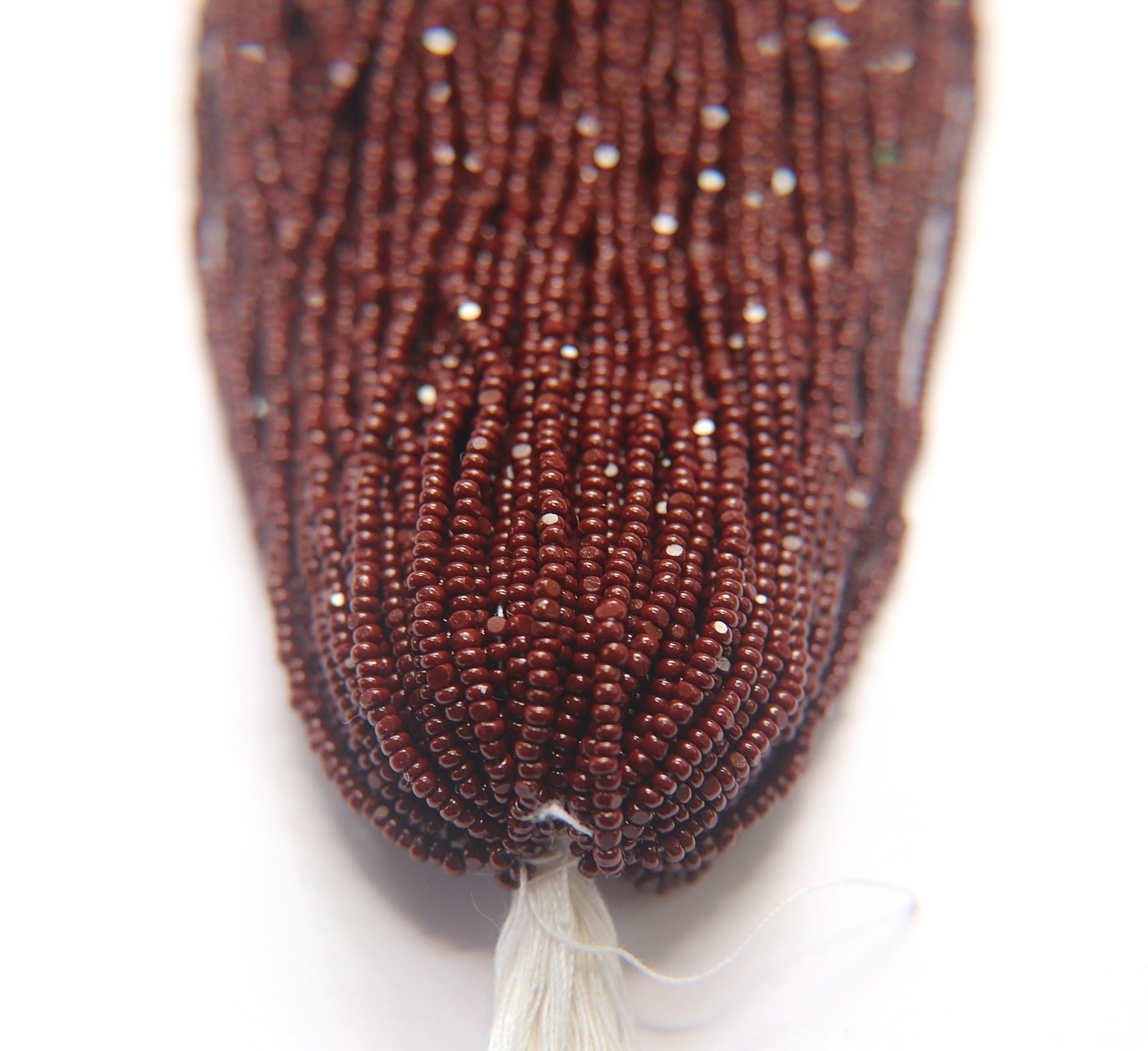 13/0 Hanks Charlotte Cut Beads Opaque 13780 Chocolate Brown 1/5/25/50/100 Hanks glass beads, jewelry supply, findings, NATIVE BEADS SUPPLY