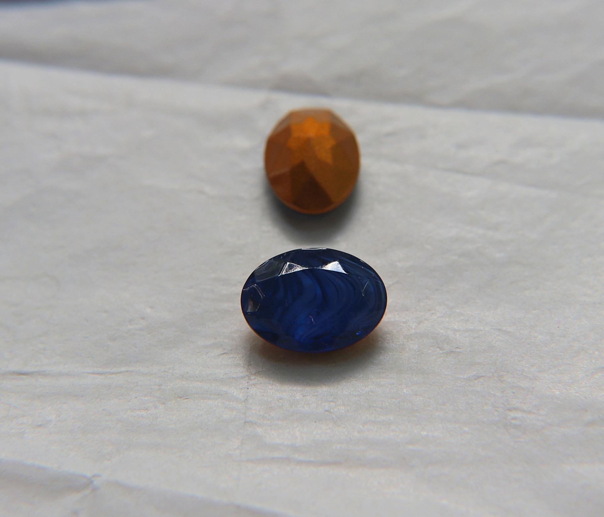Vintage Swarovski 18x13 mm Vintage Blue Givre Swirls Oval Shape Gold Foiled Premier Crystal Rhinestones 2/6/12/24 Pieces gemstones
