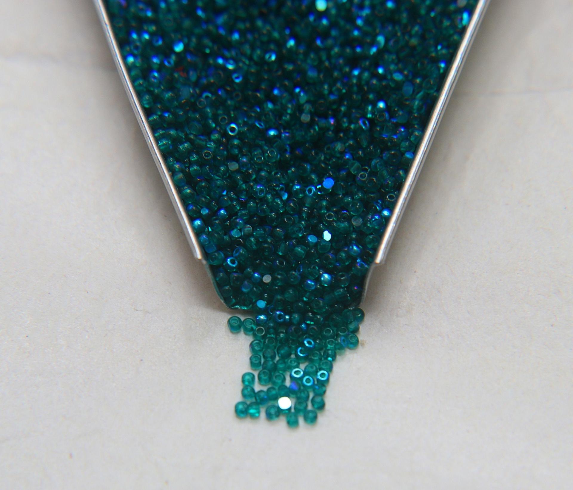 13/0 Charlotte Cut Beads Patina Transparent Blue Zircon Aurore Boreale 5/10/20/50/250/500 Grams craft supplies, jewelry making native supply
