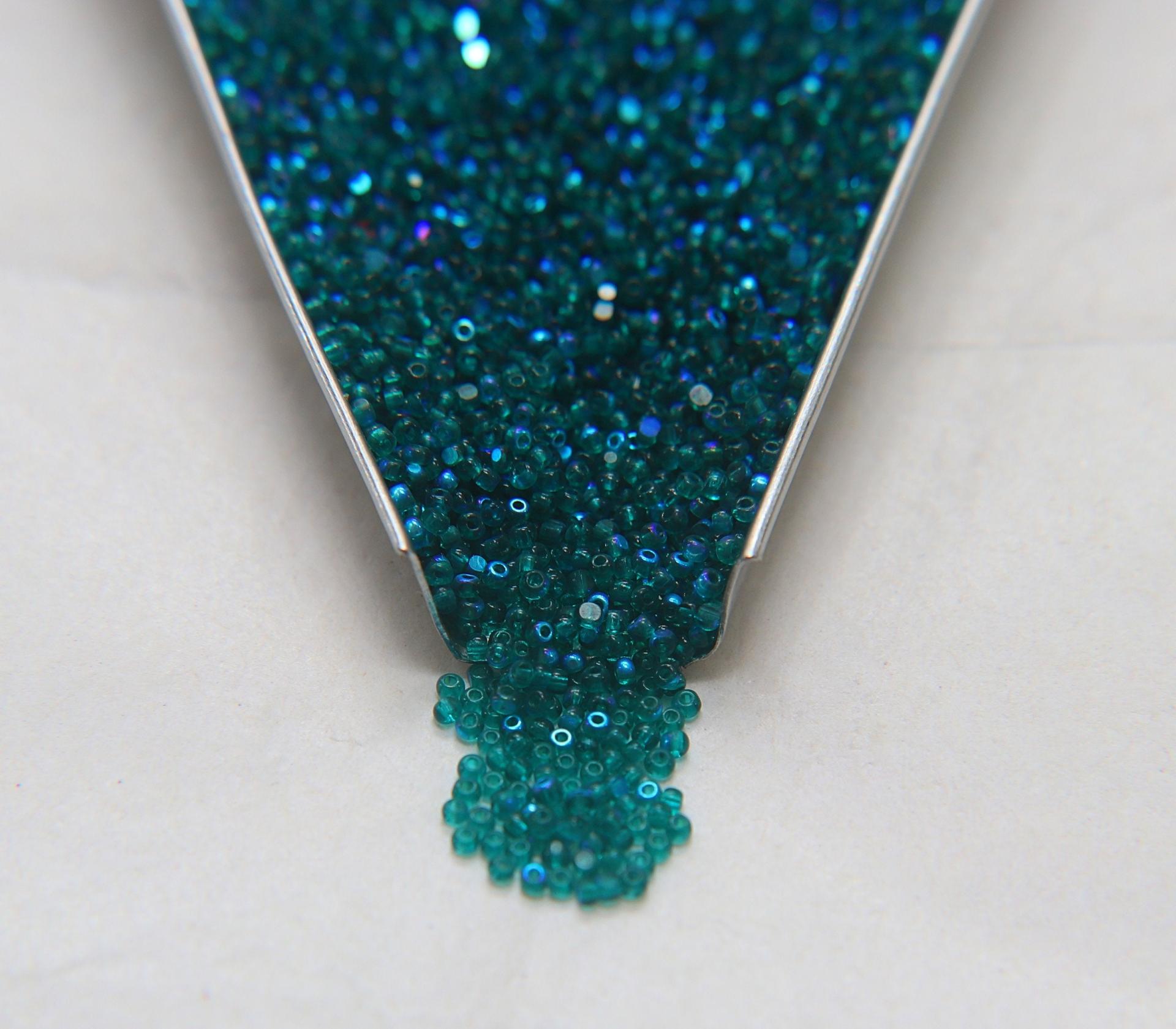 13/0 Charlotte Cut Beads Patina Transparent Blue Zircon Aurore Boreale 5/10/20/50/250/500 Grams craft supplies, jewelry making native supply