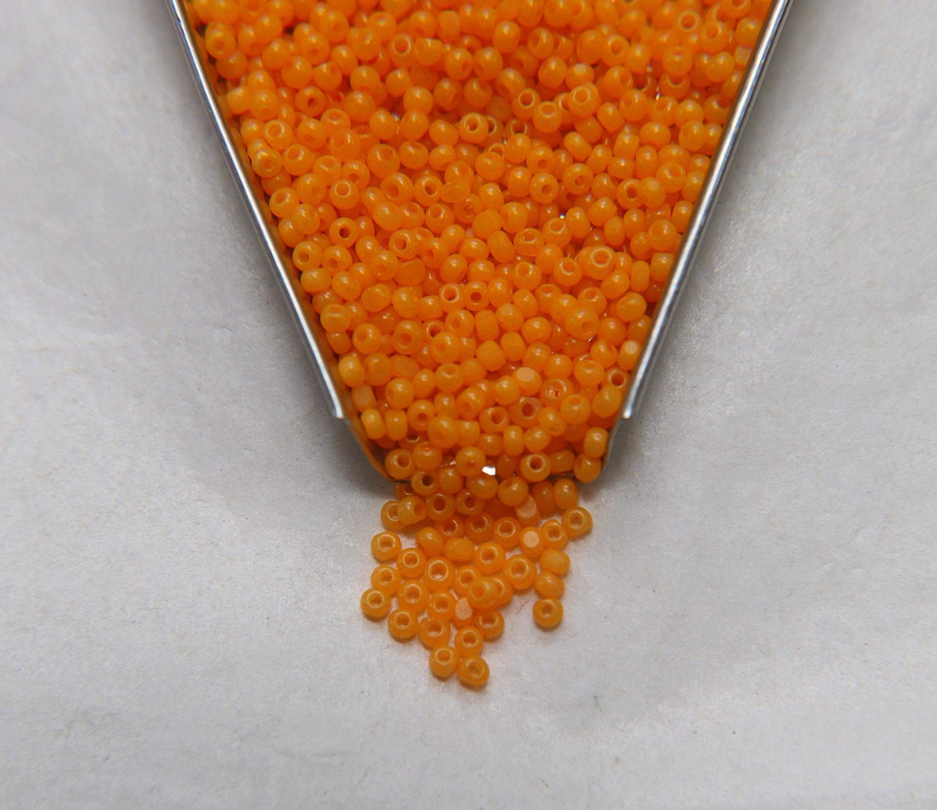 11/0 Charlotte True Cut Beads Light Orange Opal 10/20/50/250/500 Grams Premium Seed beads, native supply
