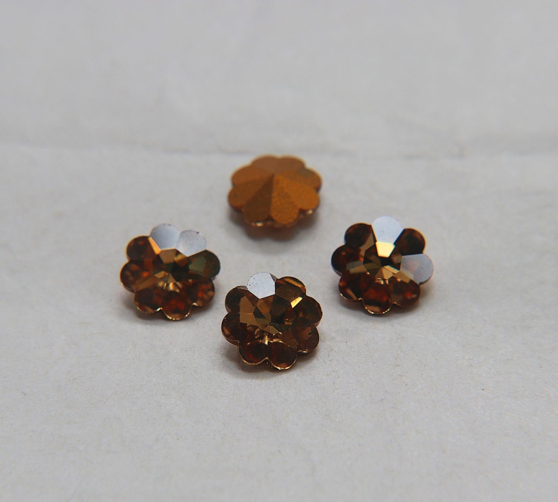 12 mm Swarovski Vintage Flower Stones (4 Colours) Rhinestones 6/12/36/72 pieces