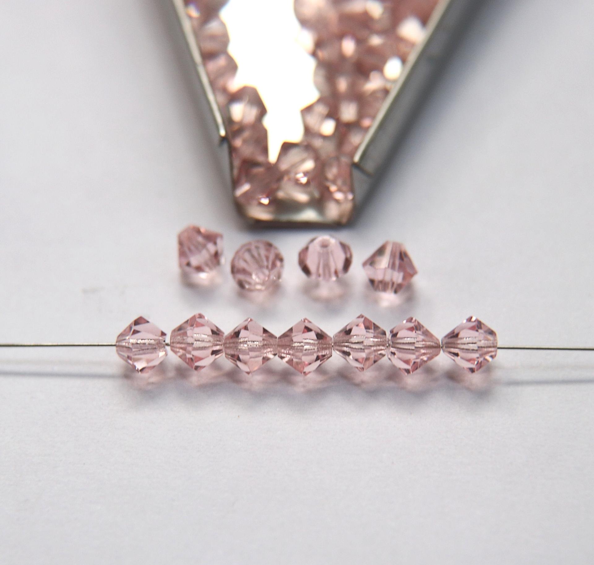 6 mm Pink Sapphire Preciosa Bicones 12/36/72/144/288 Pieces Jewelry making beads Made in Czech Republic