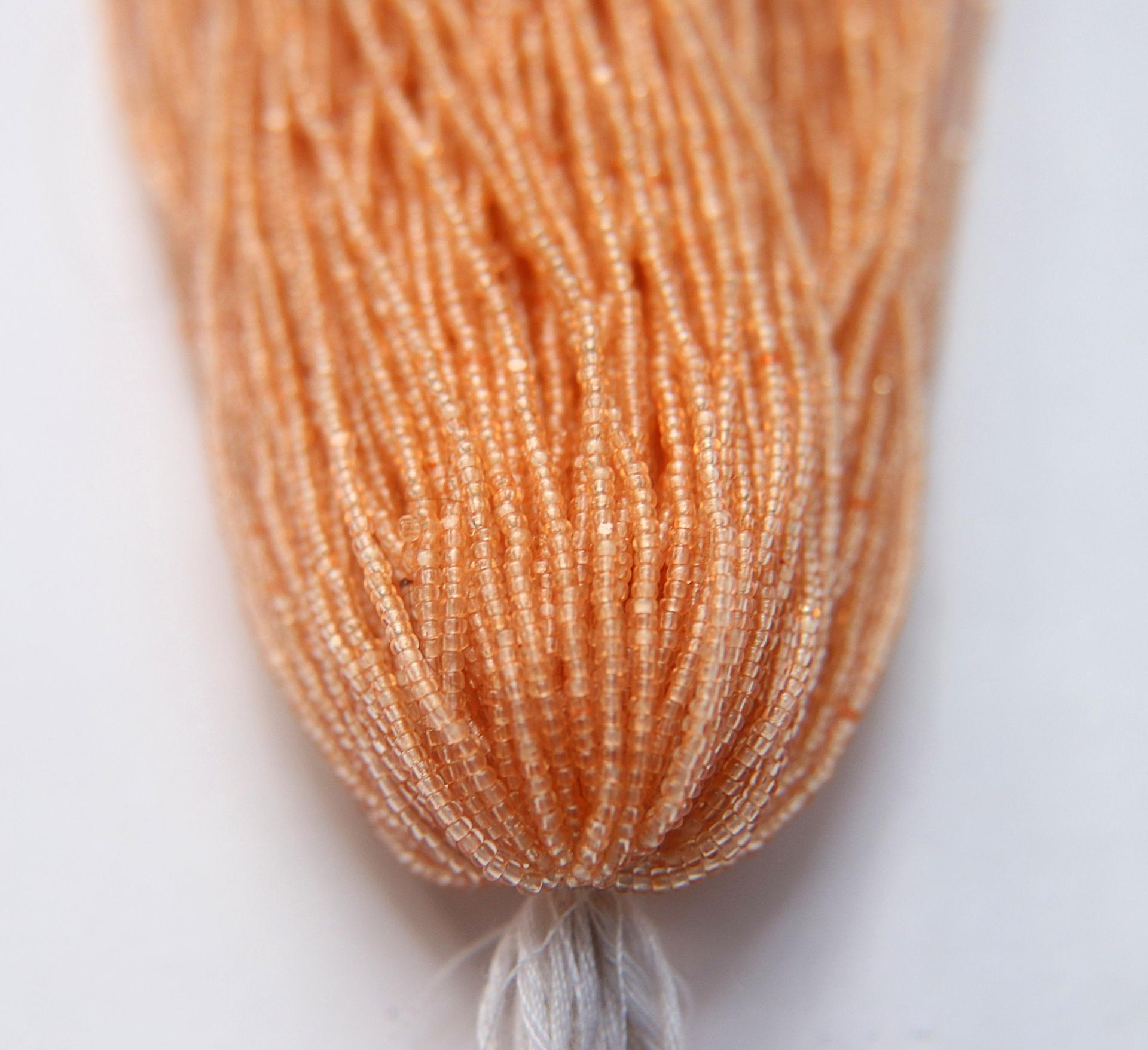 13/0 Hanks Charlotte Cut Beads Light Peach Transparent (Dyed) 1/5/25/50/100 Hanks jewellery rare heart beads, jewelry supply, native supply,