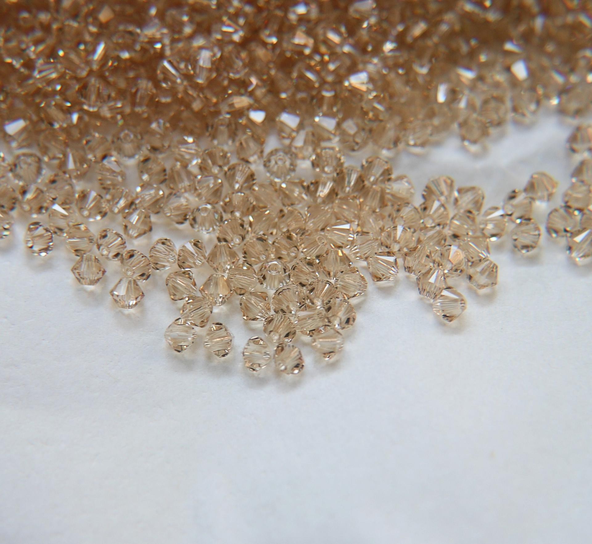 4mm Ceylon Topaz Swarovski Bicone beads 36/72/144/432/720 Pieces (247) jewelry supplies, couture embroidery, wedding embellishments