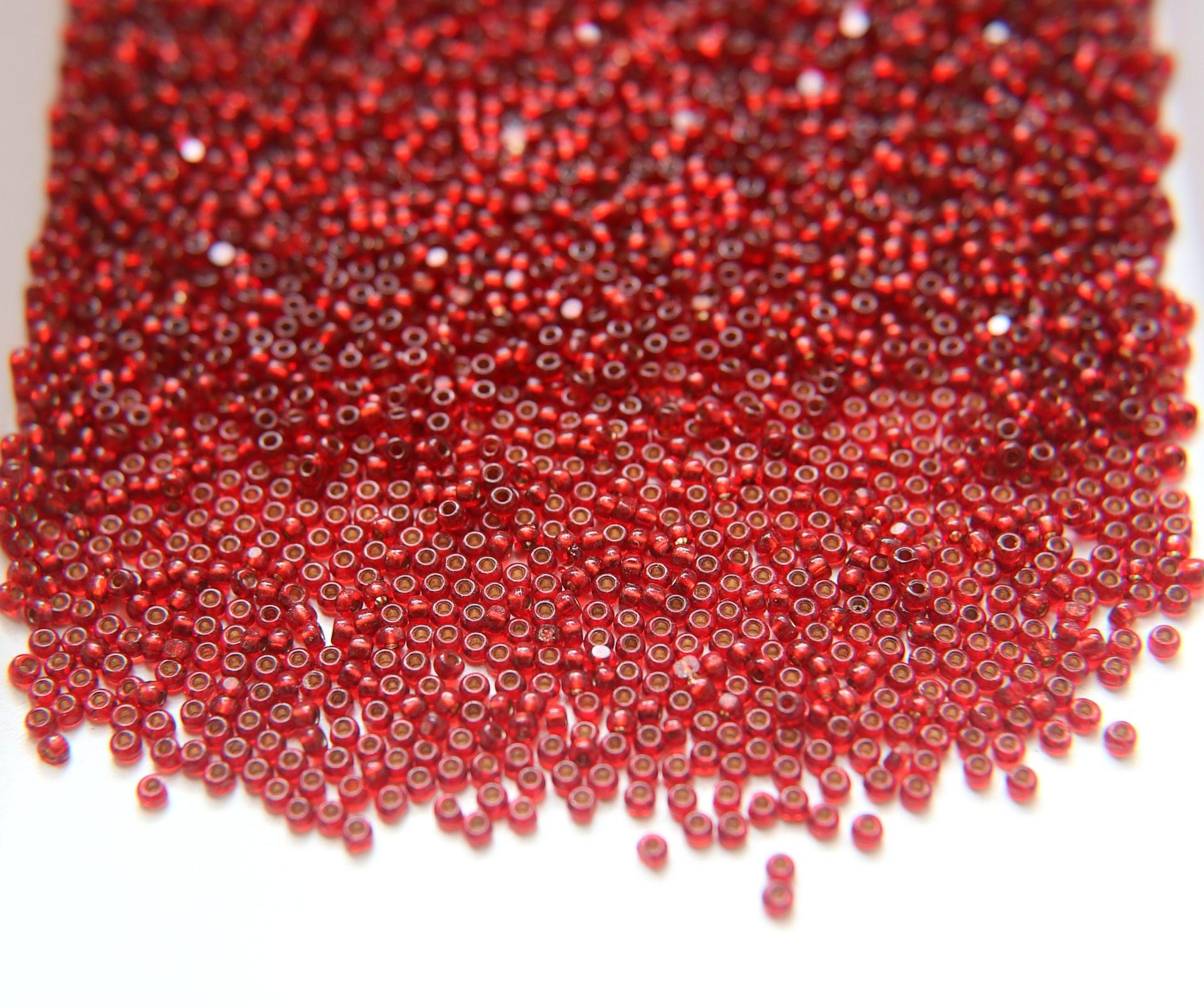11/0 True cuts Charlotte Beads Red Antique Gold Lined 10/20/50/250/500 Grams PREMIUM SEED BEADS, Native Supply