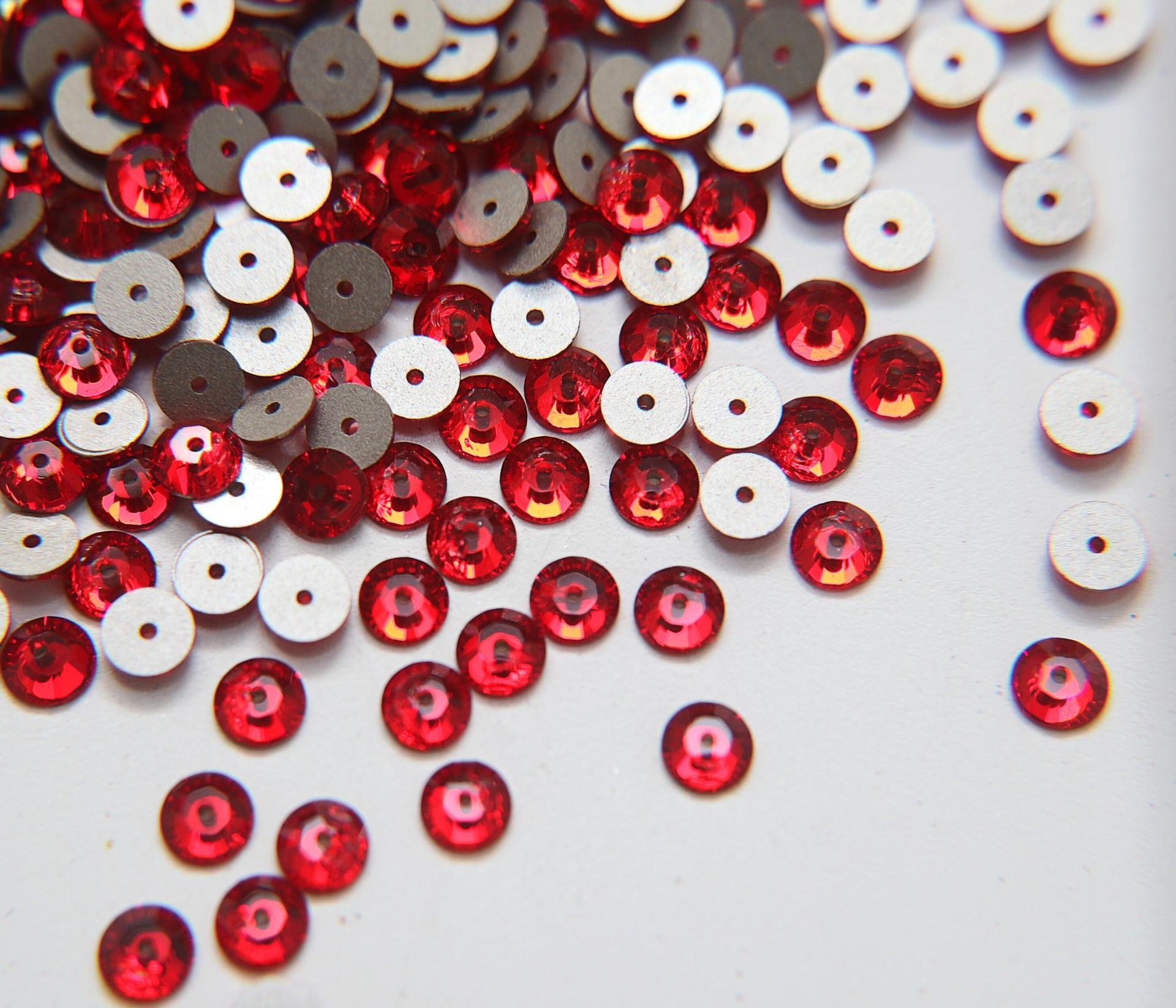 5 MM Swarovski Crystal Light Siam 3128 or 3112 or 3000 Lochrose Sew-on STONES 24/72/144/720 Pieces, embroidery materials, wedding