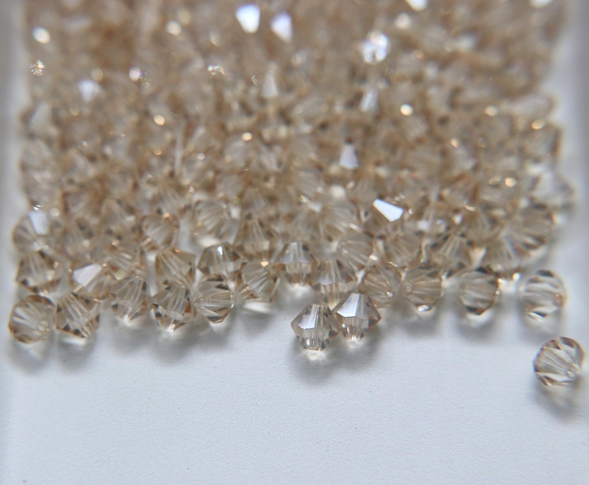 6 mm Crystal Honey Preciosa Bicones 12/36/72/144/288 Pieces Jewelry making beads Made in Czech Republic
