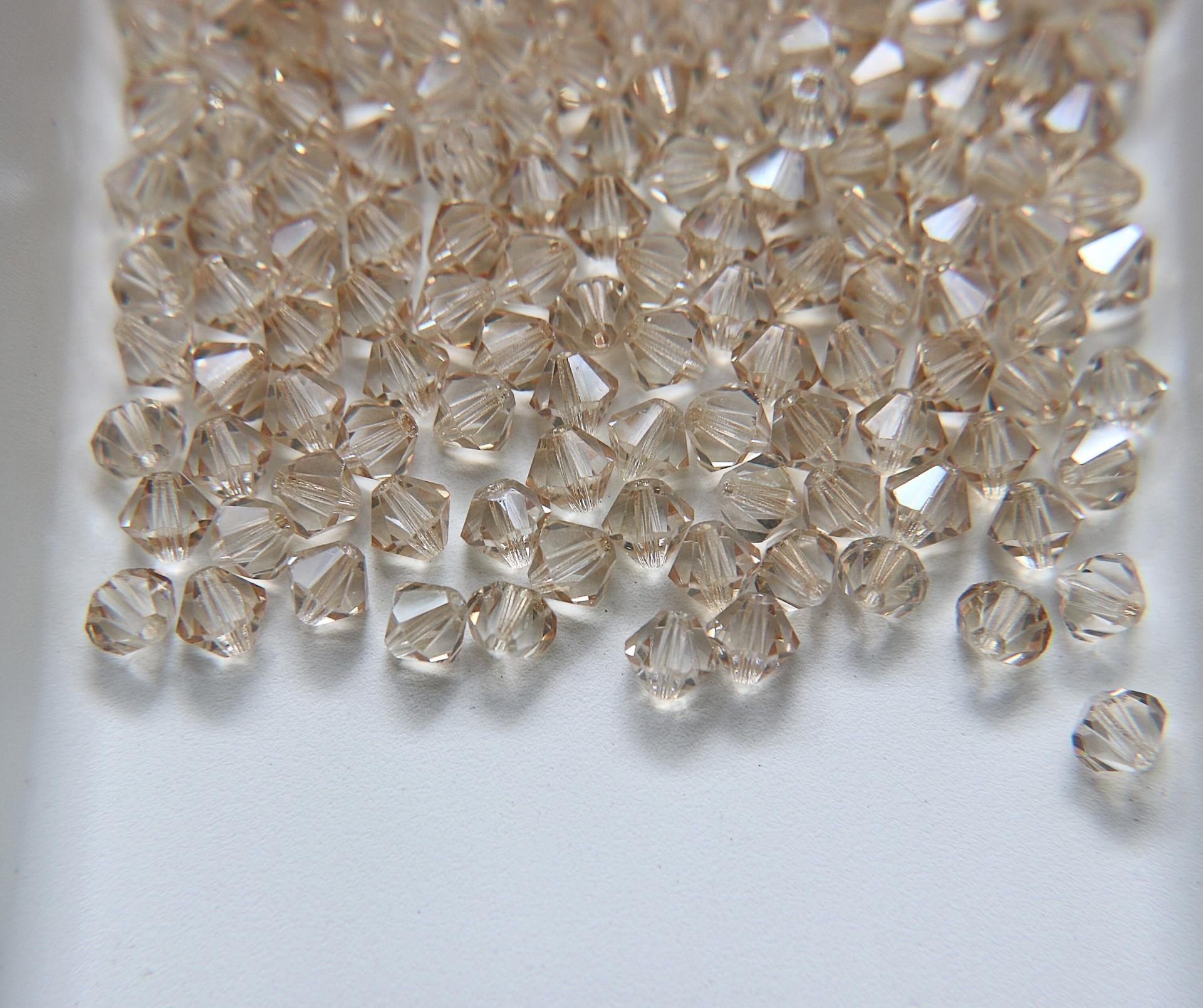 6 mm Crystal Honey Preciosa Bicones 12/36/72/144/288 Pieces Jewelry making beads Made in Czech Republic