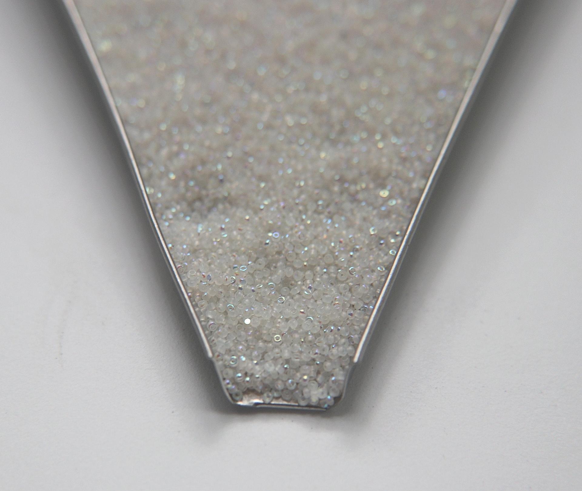 15/0 Charlotte Cut Beads in Patina White Opal Aurore Boreale 5/10/20/50/250/500 Grams native craft supplies, jewelry making, embroidery