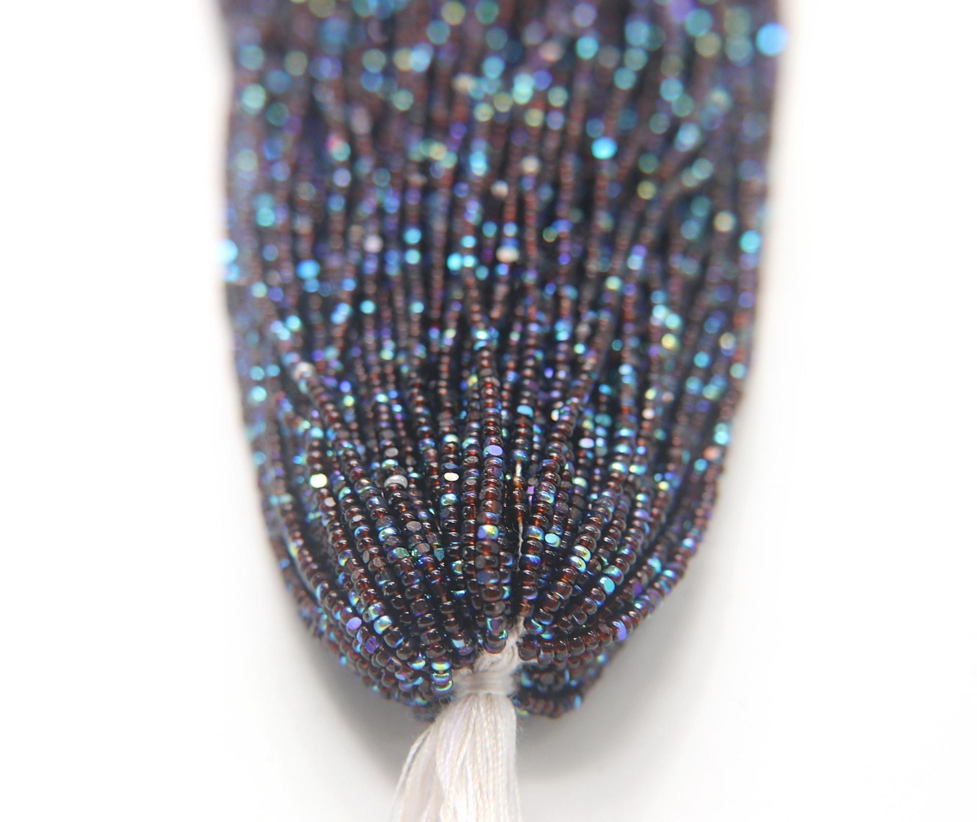 11/0 Hanks Charlotte Cut Beads Patina Transparent Smoked Topaz Aurore Boreale 1/5/25/50/100 Hanks PREMIUM SEED BEADS, Native Supplies