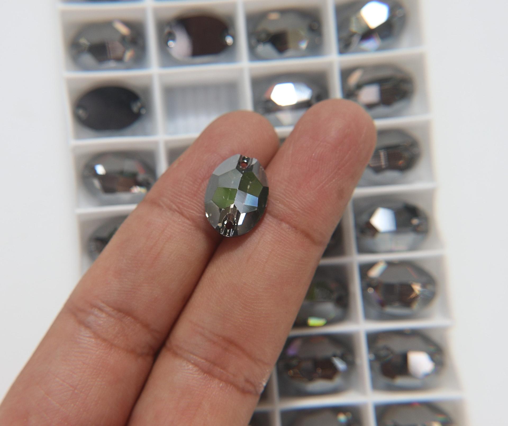 Swarovski 3210 Oval Sew-On 16X11 mm Crystal Satin Sew Bead, embroidery, jewelry parts 2/6/12/24/72 pieces bridal decorations