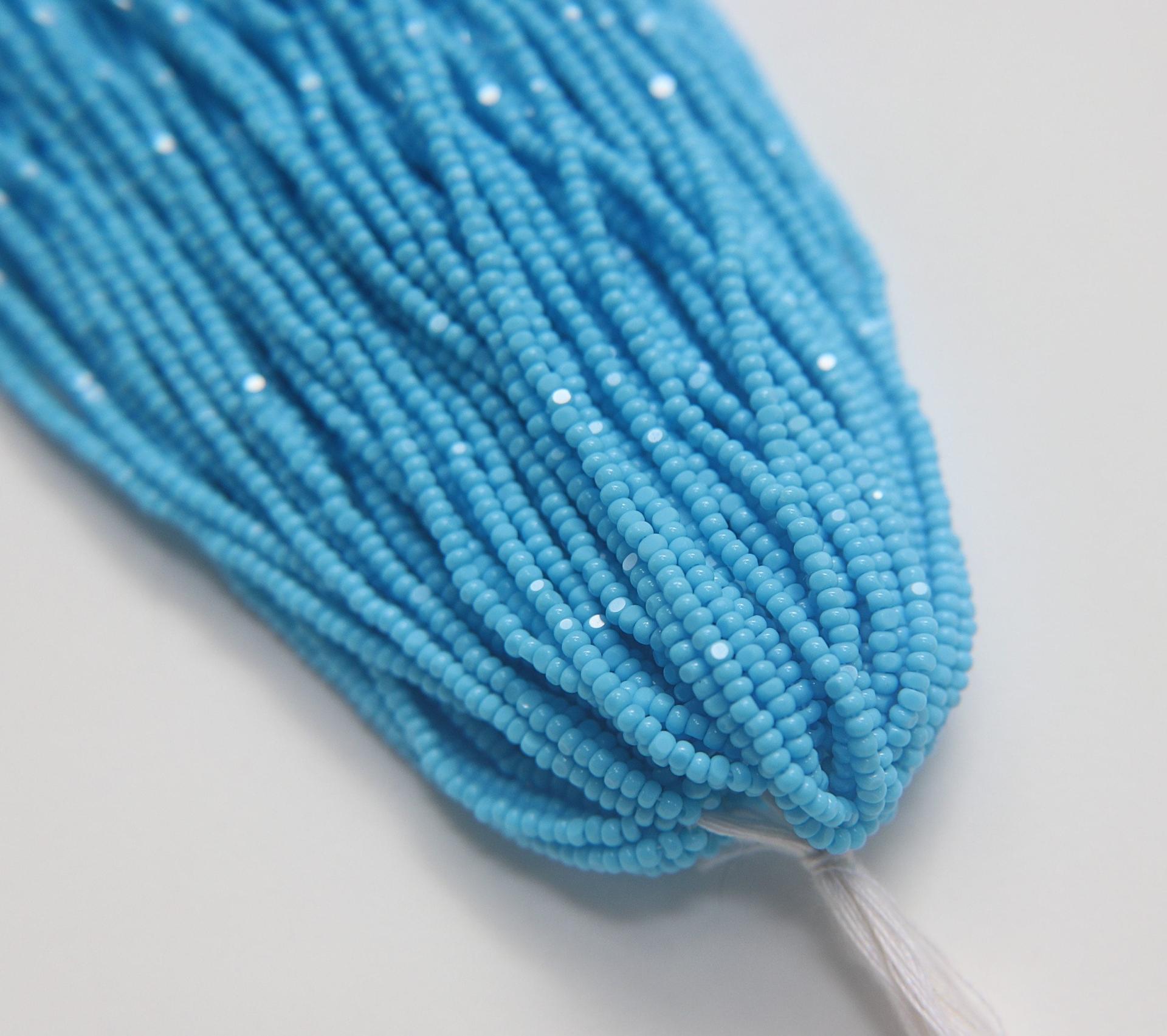 11/0 Hanks Charlotte Cut Beads Opaque Turquoise 1/5/25/50/100 Hanks 2.0mm PREMIUM beads craft supplies, embroidery materials