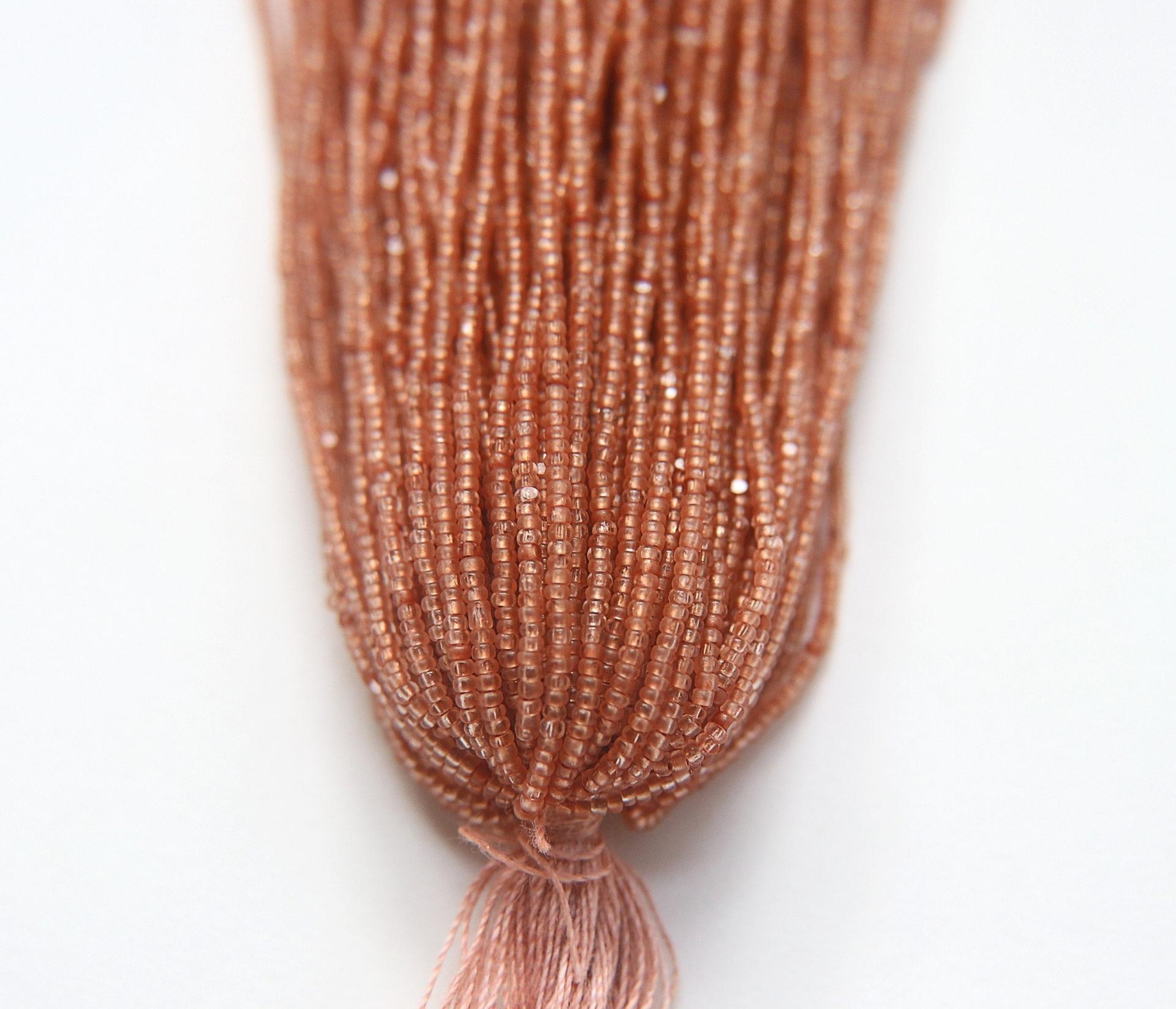 13/0 Hanks Charlotte True Cut Beads Matt Crystal Rose Gold Lined jewellery rare glass beads  jewelry supply native beads