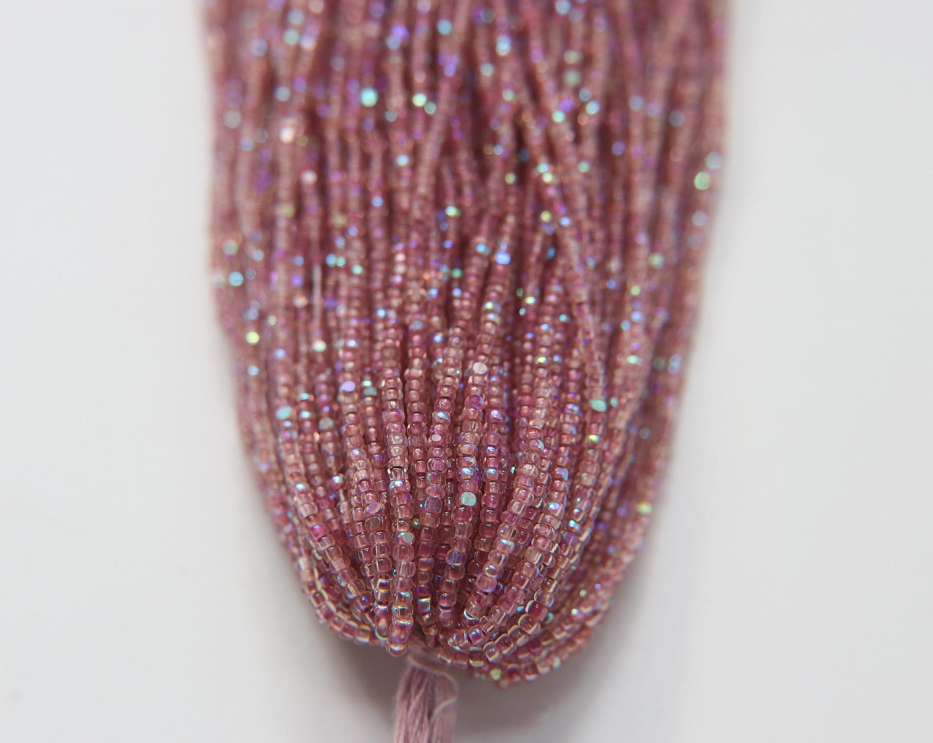 11/0 Hanks Charlotte Cut Beads Patina Neon Orchid Lined Aurore Boreale Hanks PREMIUM SEED BEADS Native Supplies