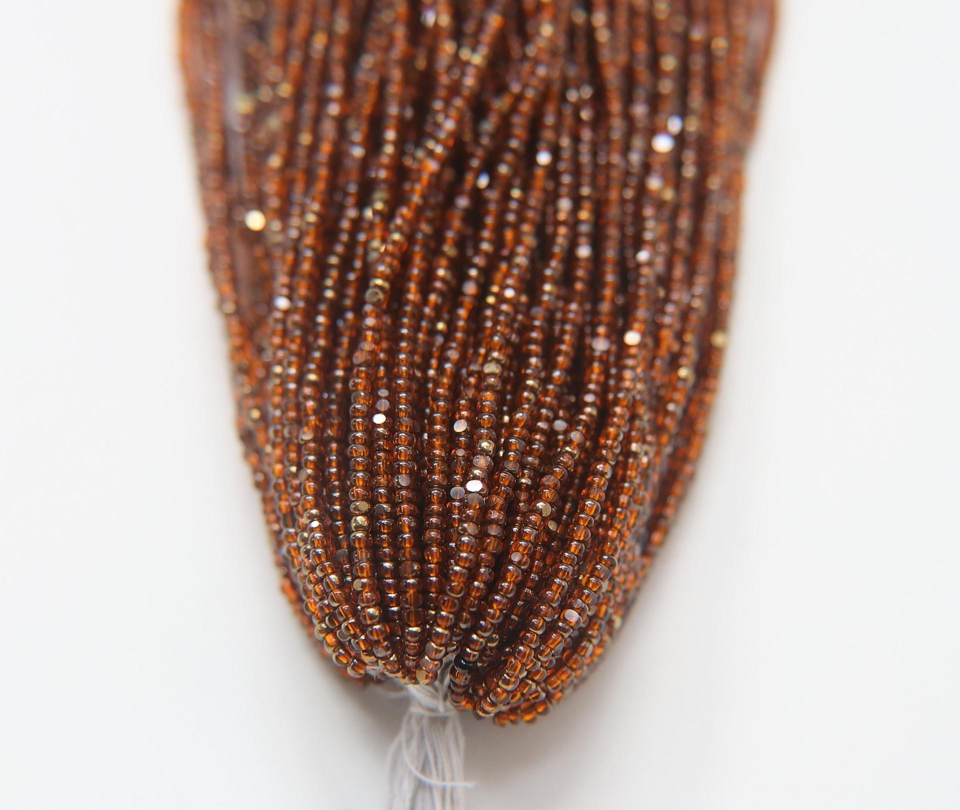 11/0 Hanks Charlotte Cut Beads Patina Transparent Light Orange Aurum 1/5/25/50/100 Hanks PREMIUM SEED BEADS, Native Supplies
