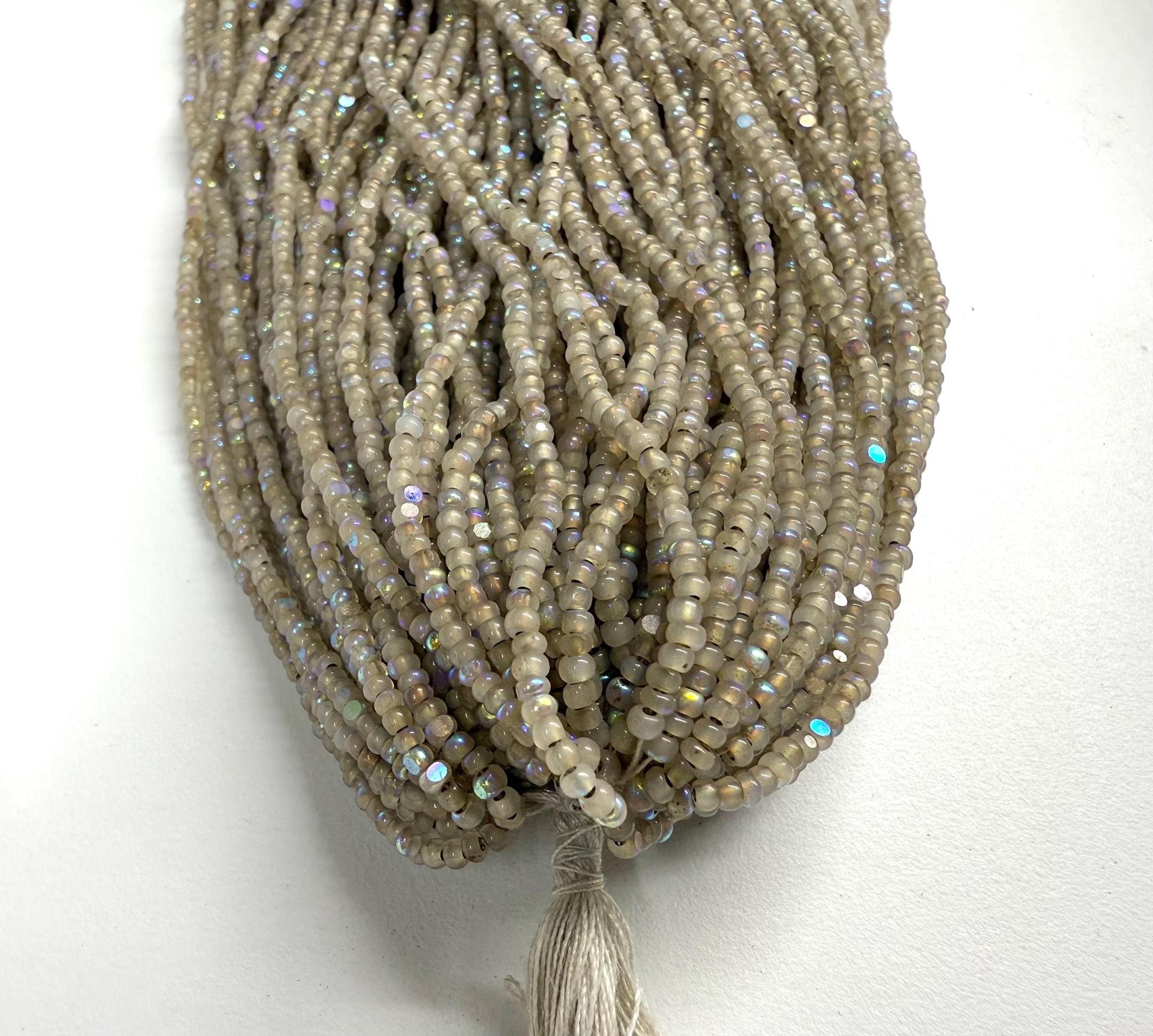 11/0 Hanks Charlotte Cut Beads Patina White Opal Gold Lined Aurore Boreale PREMIUM SEED BEADS Native Supplies truecuts beads