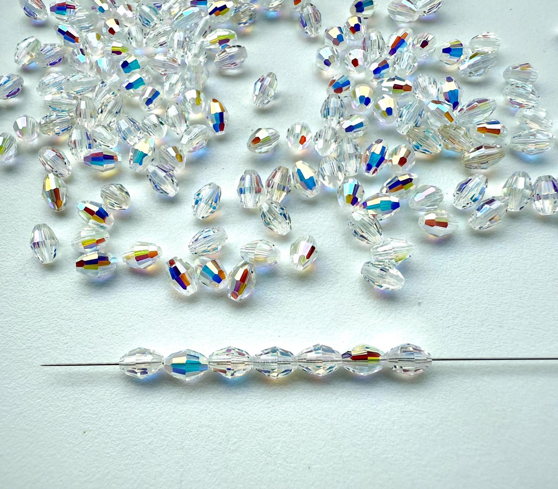 5200 Vintage 6x4 mm Swarovski crystal bead oval shape Crystal fancy beads decorations wedding