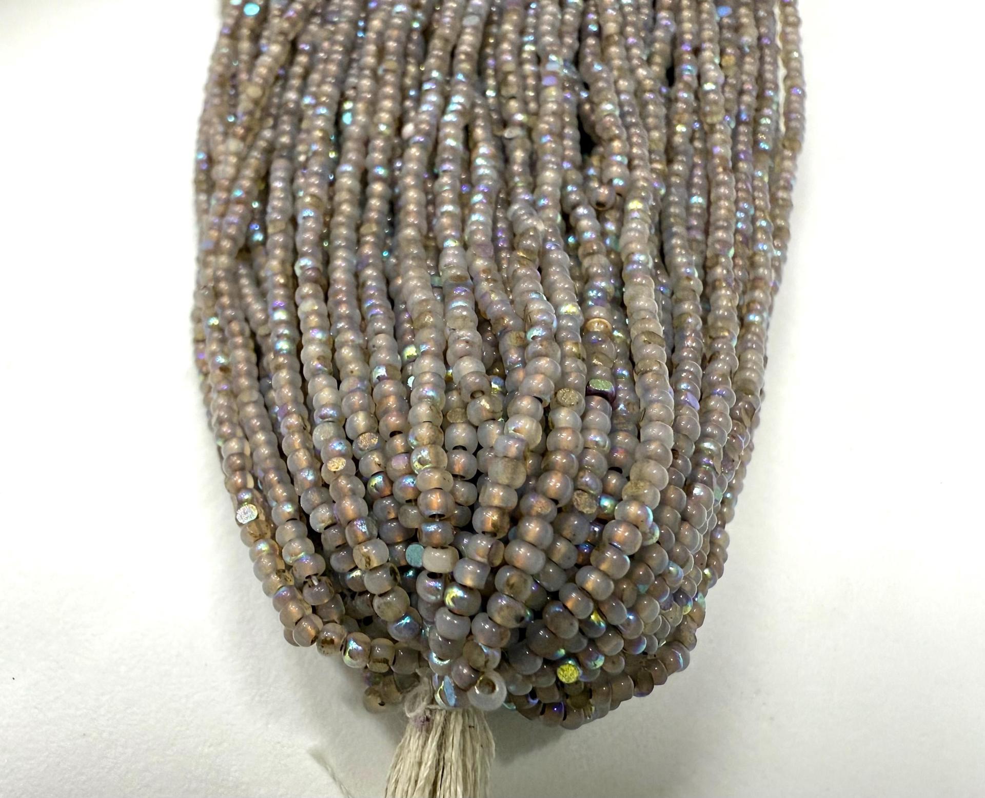 11/0 Hanks Charlotte Cut Beads Patina White Opal Antique Gold Lined Aurore Boreale PREMIUM SEED BEADS Native Supplies truecuts beads