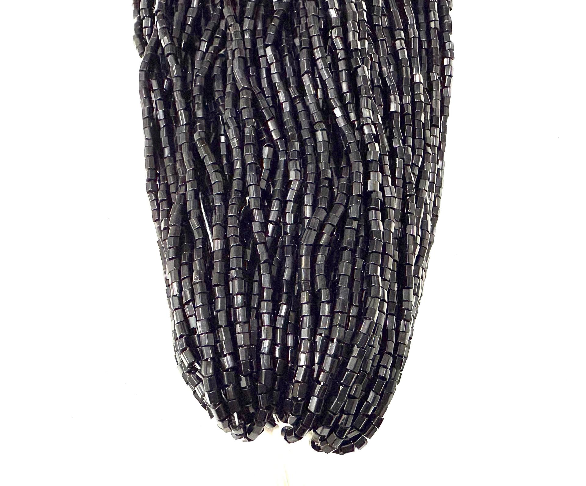 11/0 Czech Two Cut Seed Bead Black Full hanks Preciosa Ornella loose beads