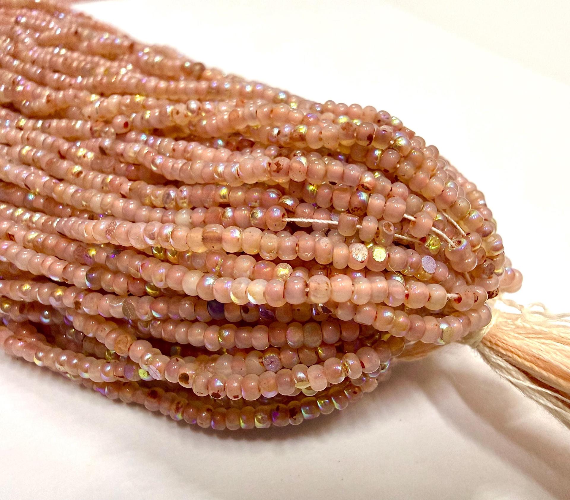 11/0 Hanks Charlotte Cut Beads Patina Opal Neon Orange Aurore Boreale PREMIUM SEED BEADS Native Supplies truecuts beads