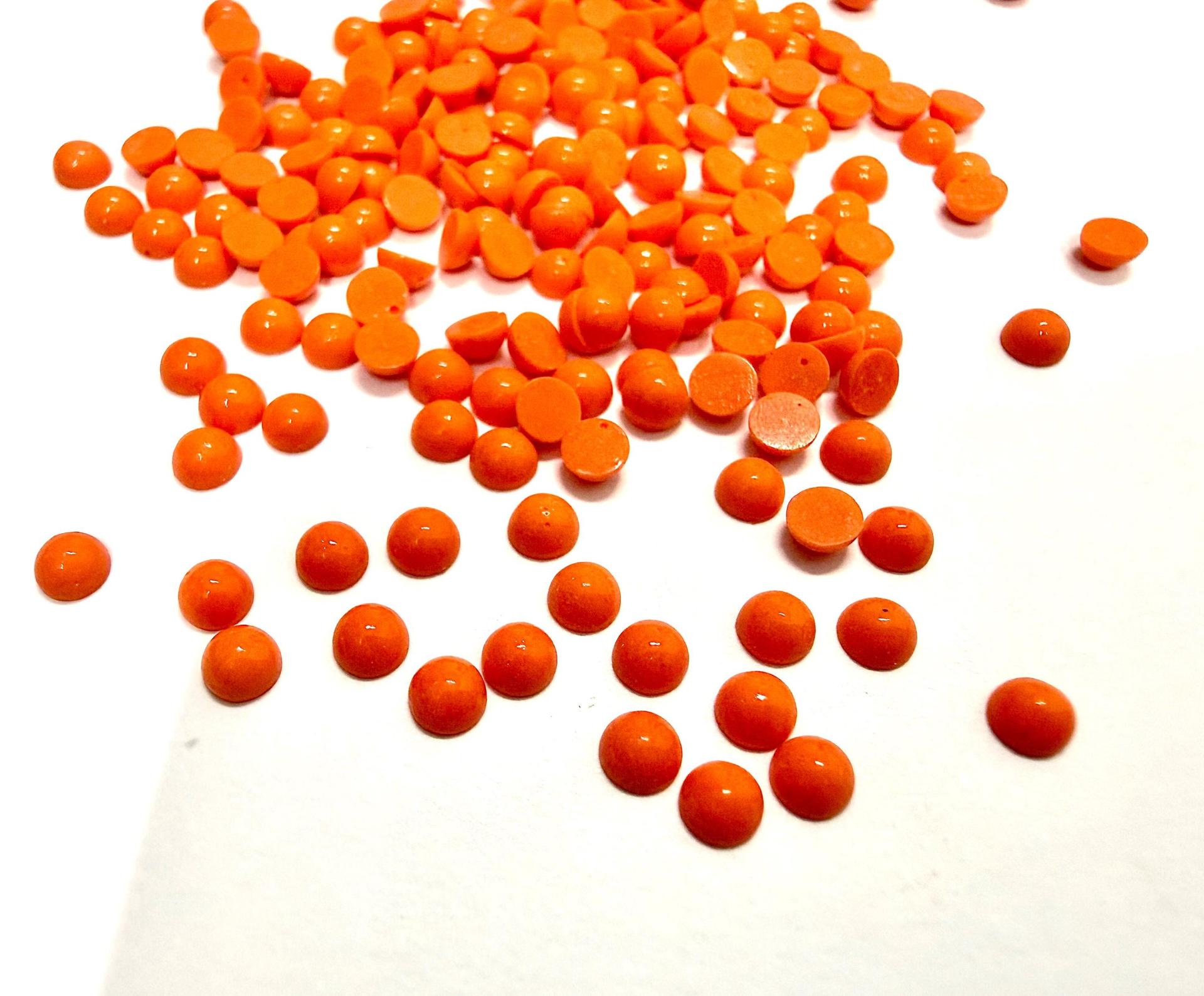 3mm Swarovski Opaque Sun Vintage Cabochons, Flat Back