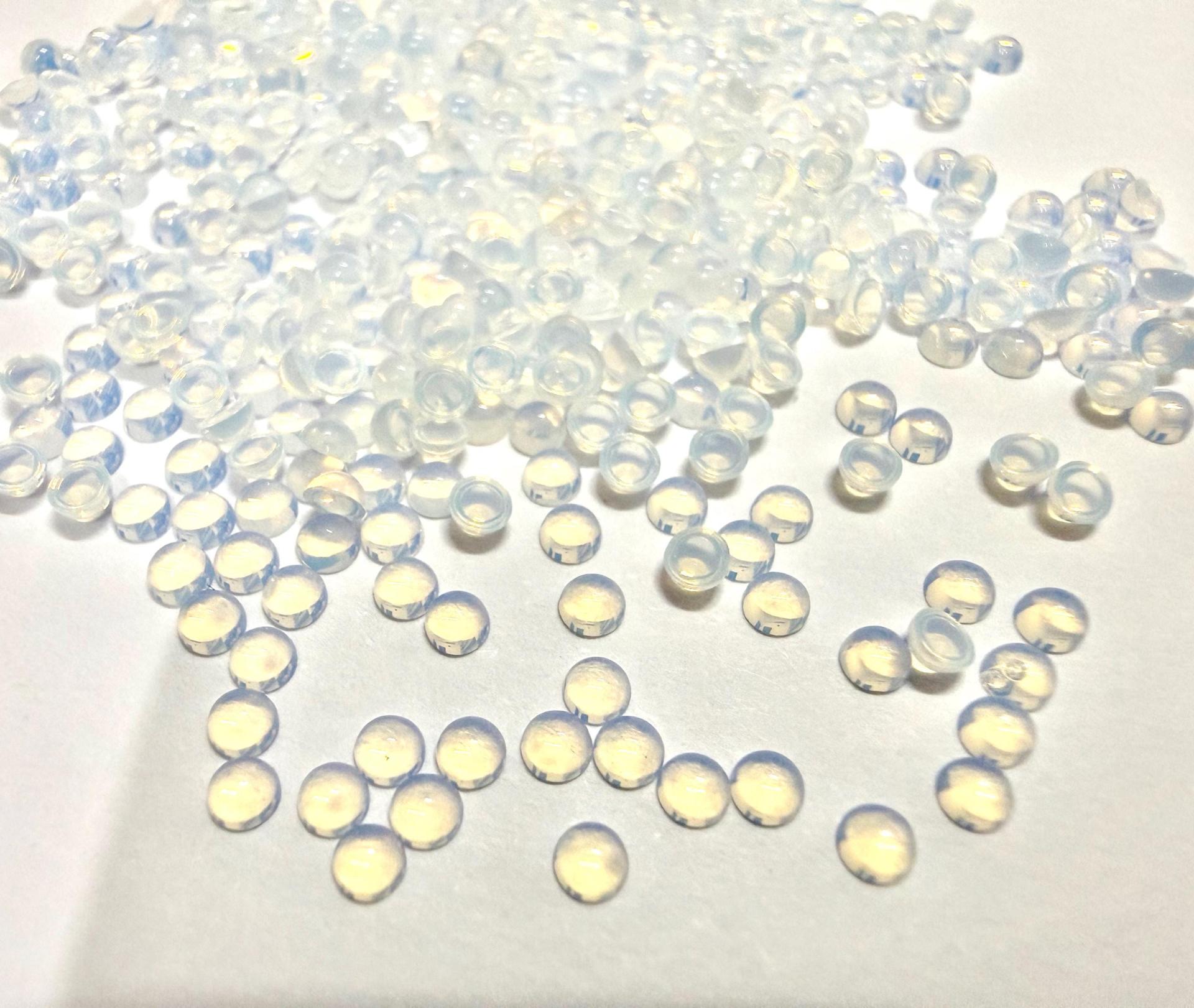 2.5mm White Opal unfoiled Swarovski Crystals, Flat Back Cabochons