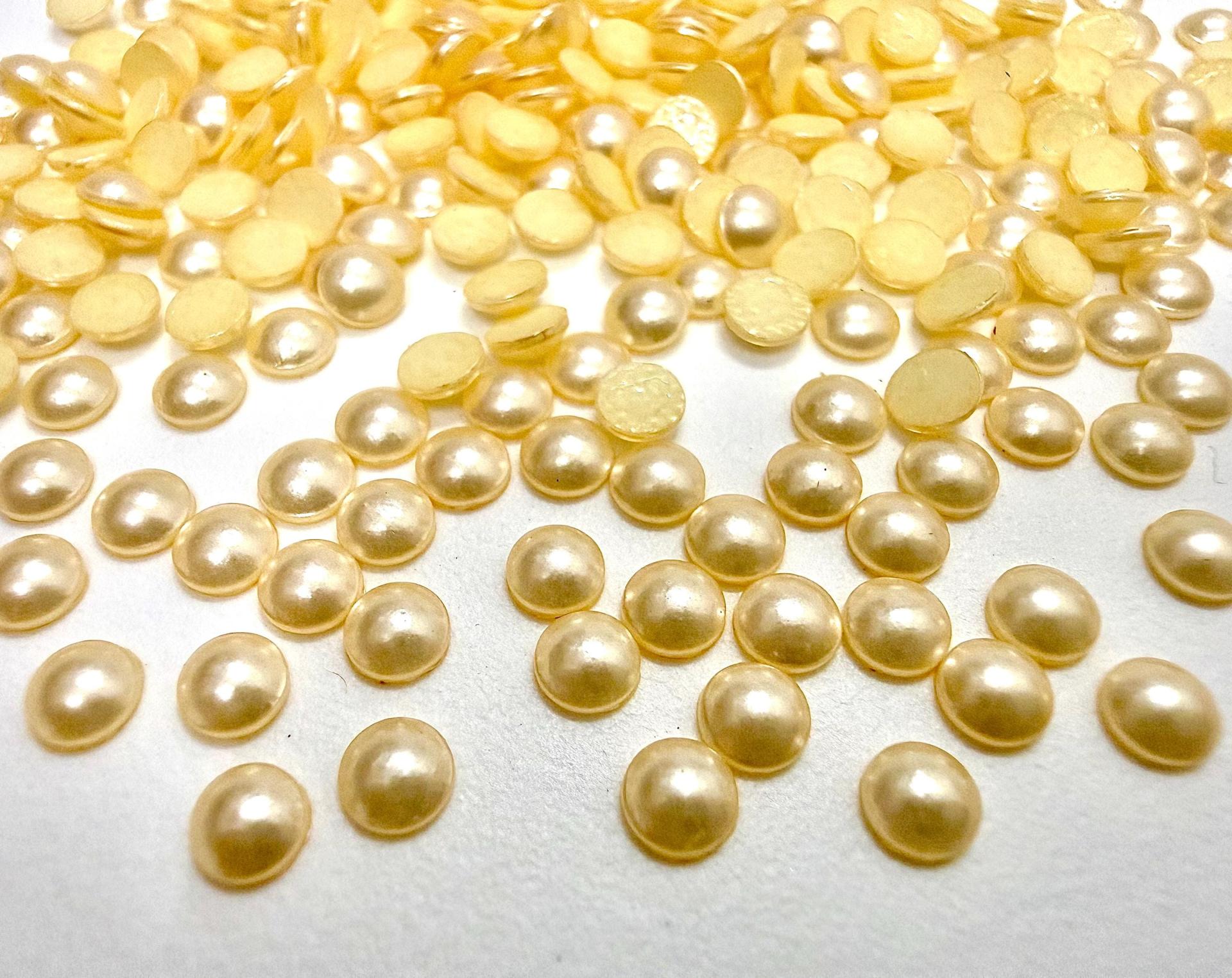 Swarovski Crystal Cabochon Pearl Hotfix Flat Backs, 7mm