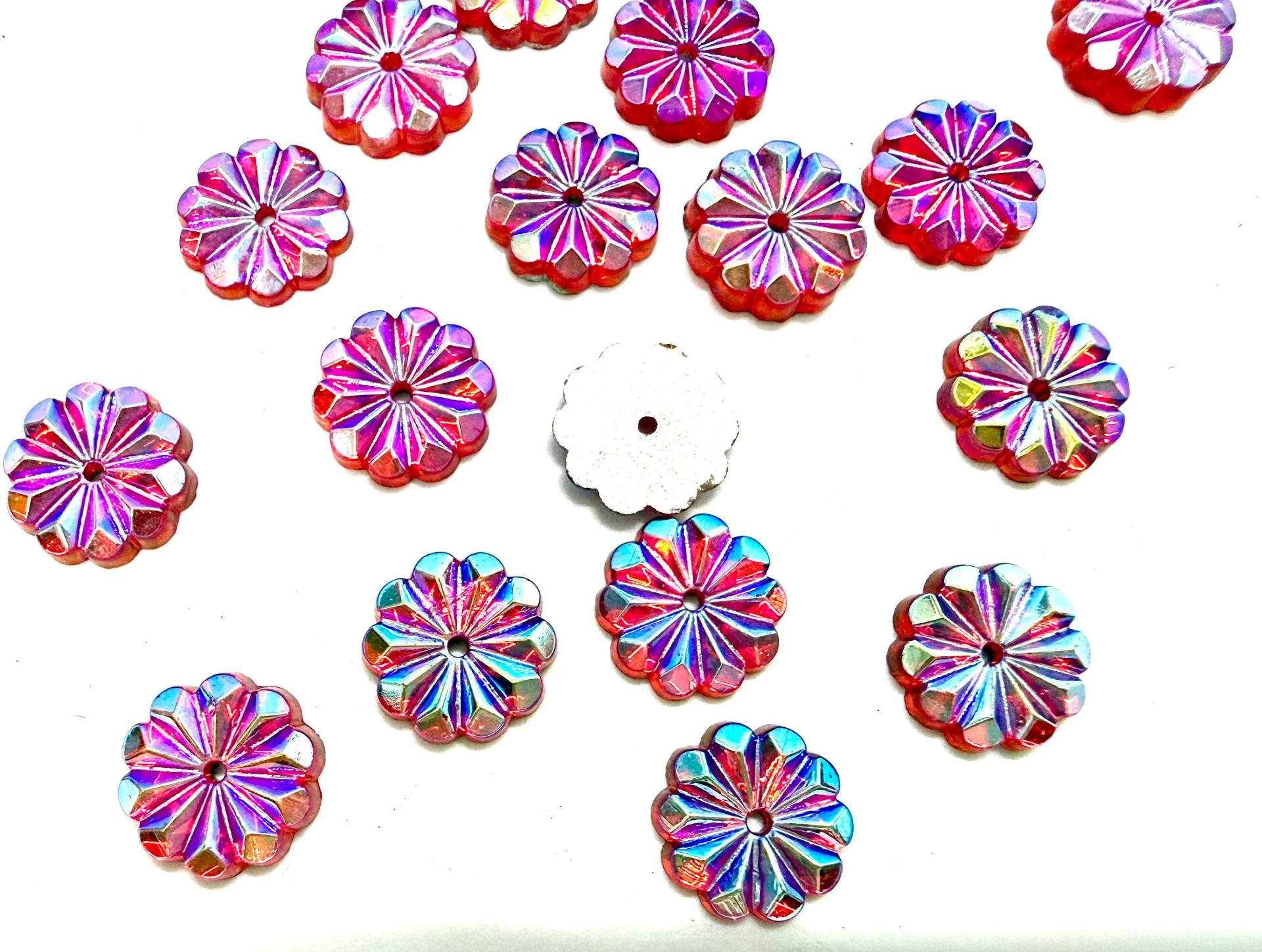 10mm Vintage Czech Crystal Flat Back Sew-On Stone Loch Rose