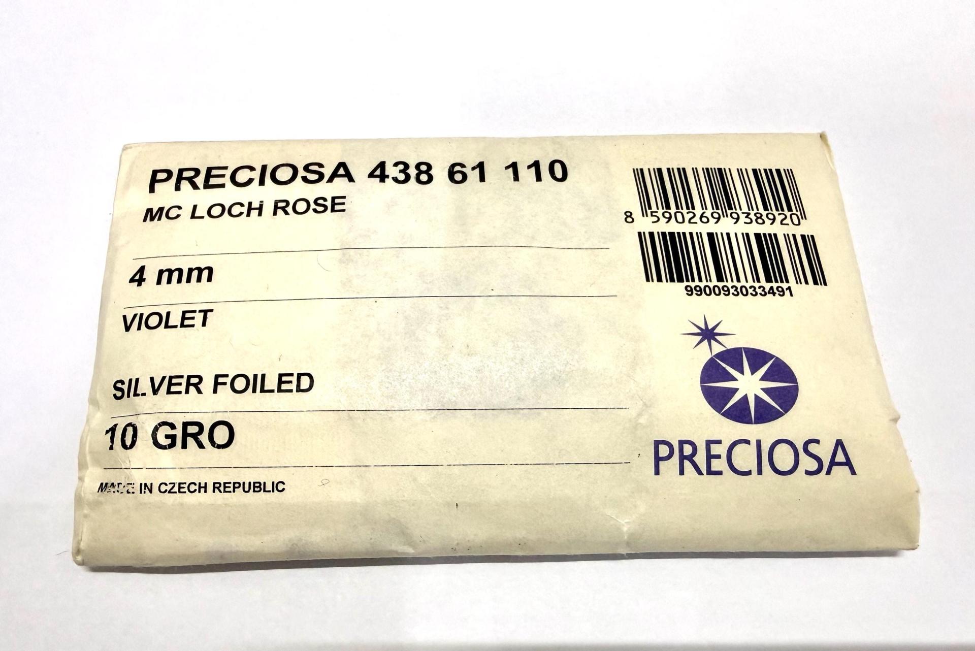 4mm Preciosa Crystal Violet Flat Back Sew-On Stones
