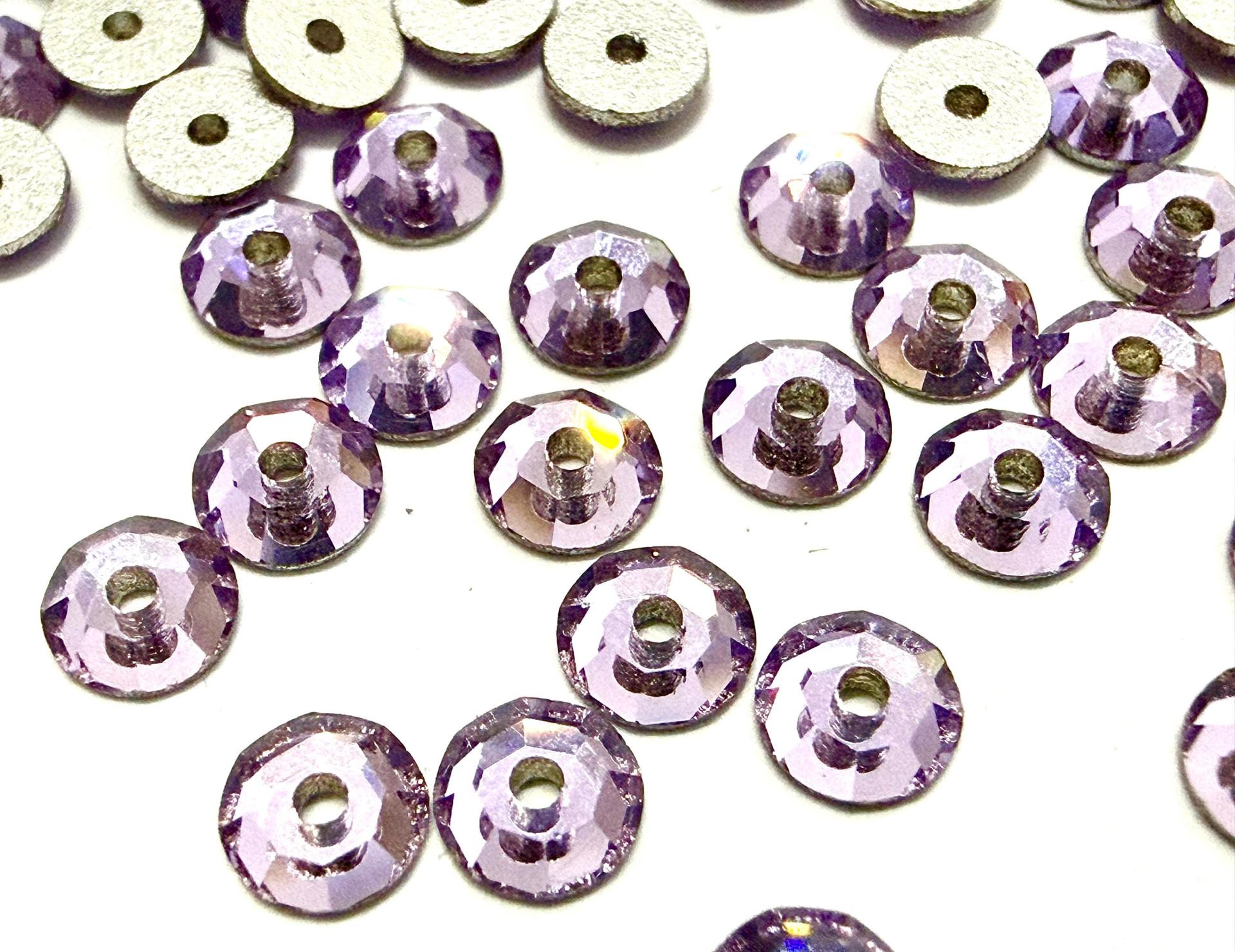 4mm Preciosa Crystal Violet Flat Back Sew-On Stones