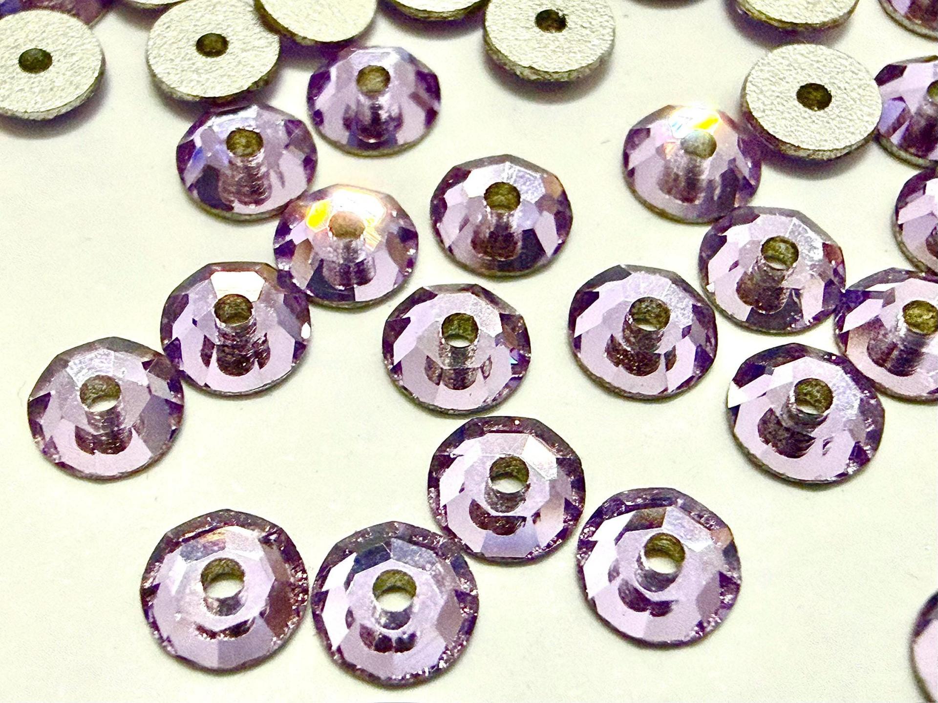 4mm Preciosa Crystal Violet Flat Back Sew-On Stones