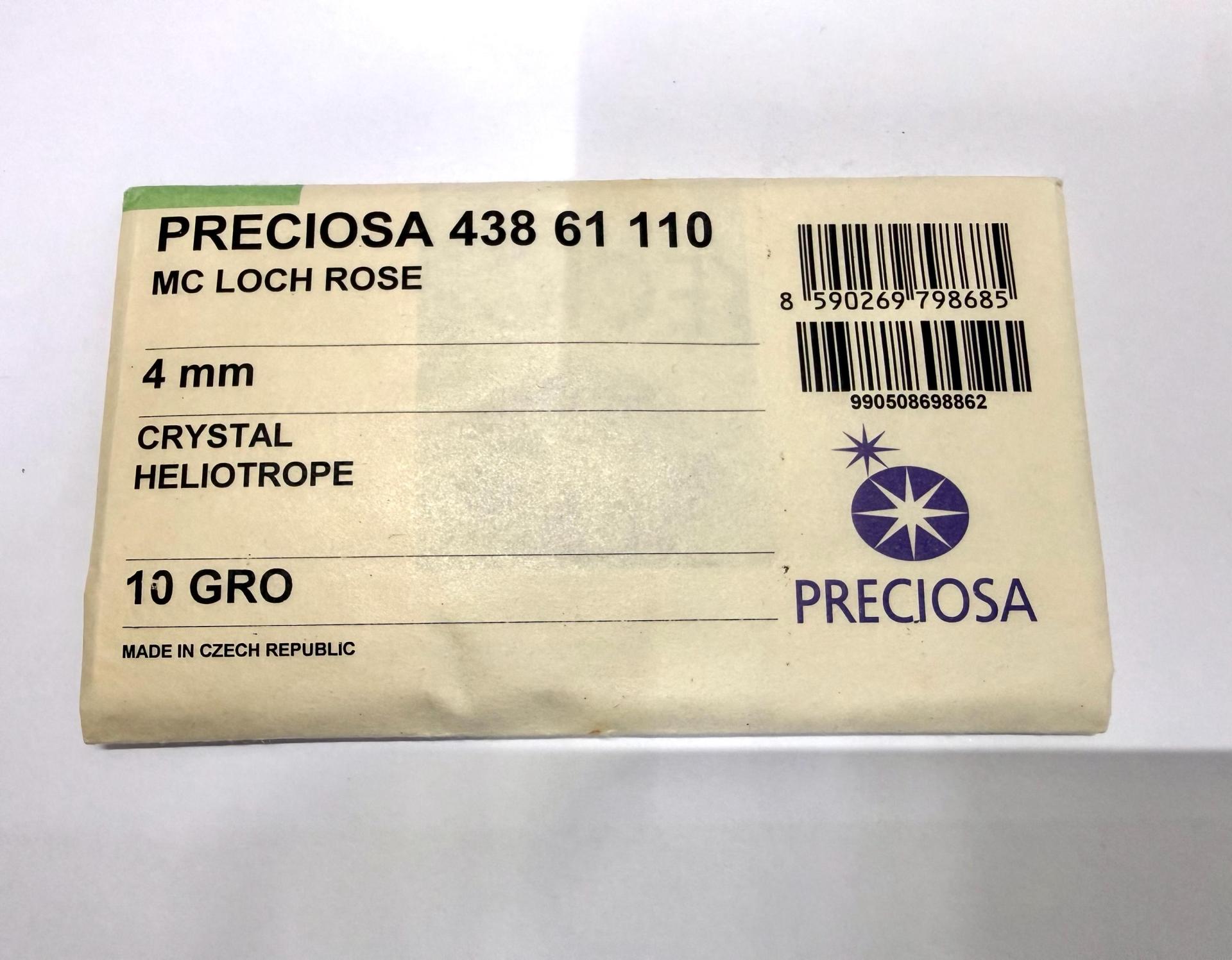 4mm Preciosa Crystal Heliotrope Flat Back Sew-On Stones