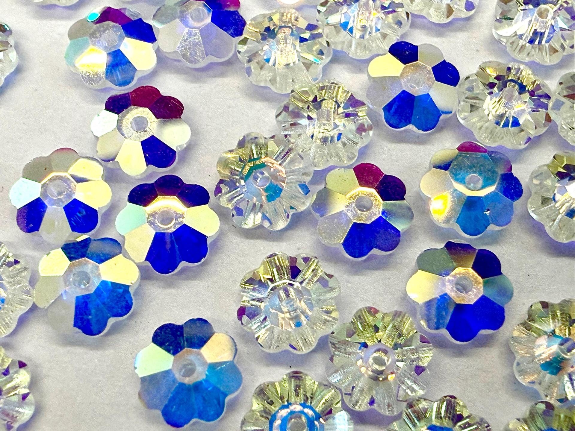 6mm Swarovski Crystal Crystal Aurore Boreale Margarita Flower Sew-on Stone – Unfoiled Austrian Crystal