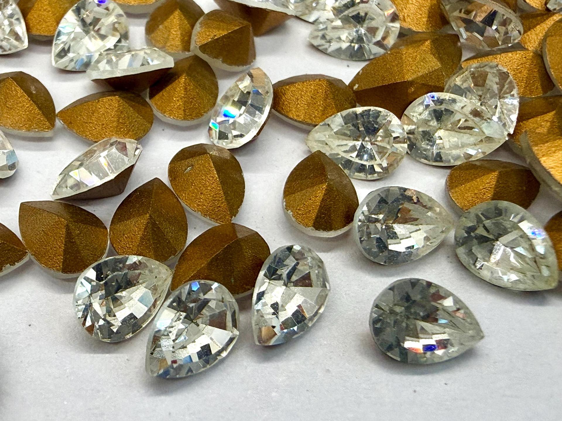 Vintage Swarovski 6x4 mm Crystal Pear Shape 4320 Premier Crystal Rhinestones (6 Pieces) gemstones, jewlery