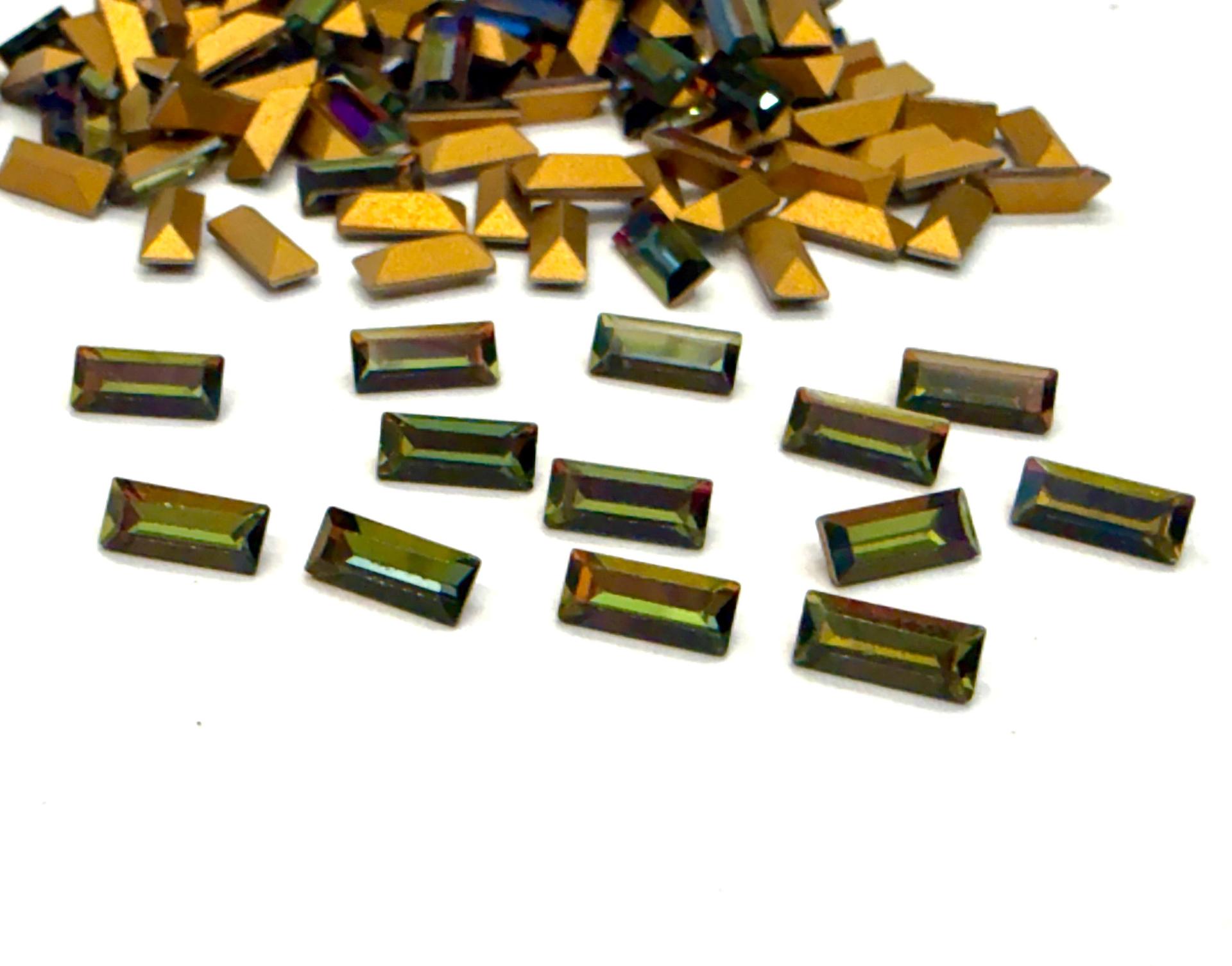 7x3 mm Swarovski 4500 Heliotrope Baguette Fancy Stone  gemstones jewlery making color zirconium