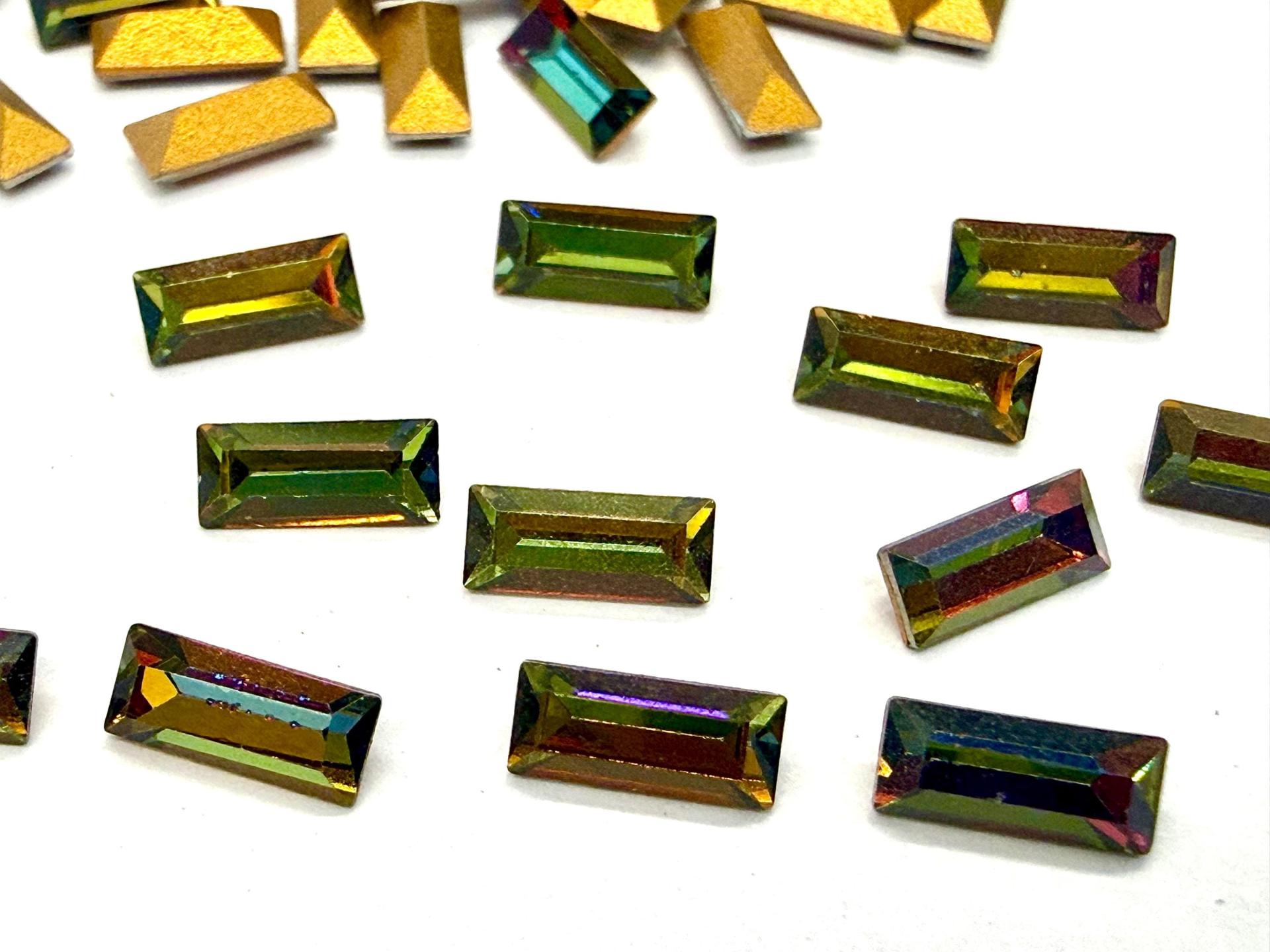 7x3 mm Swarovski 4500 Heliotrope Baguette Fancy Stone  gemstones jewlery making color zirconium