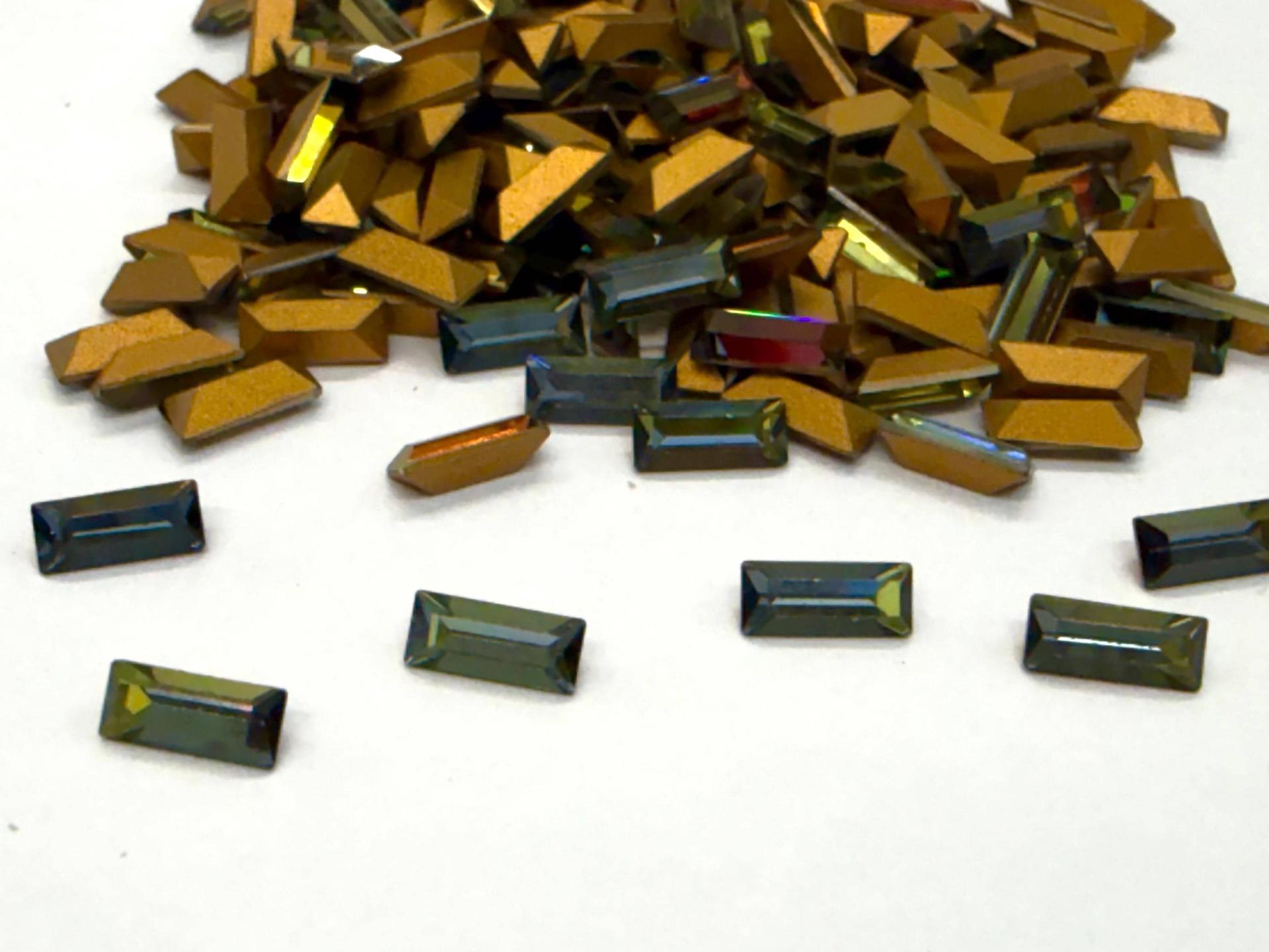 7x3 mm Swarovski 4500 Volcano Baguette Fancy Stone  gemstones jewlery making color zirconium