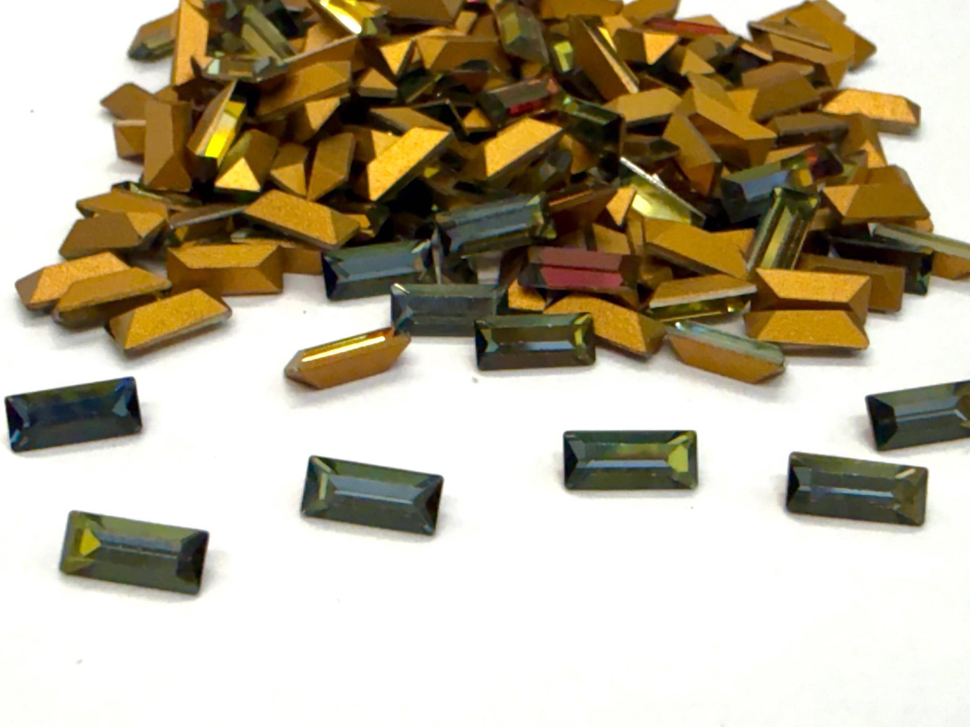 7x3 mm Swarovski 4500 Volcano Baguette Fancy Stone  gemstones jewlery making color zirconium
