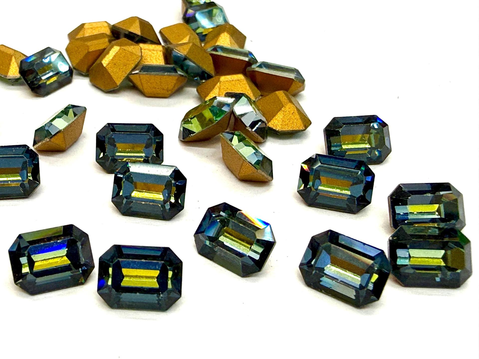 Vintage Swarovski Crystal Rhinestones, 8x6mm Octagon Sahara (4600)